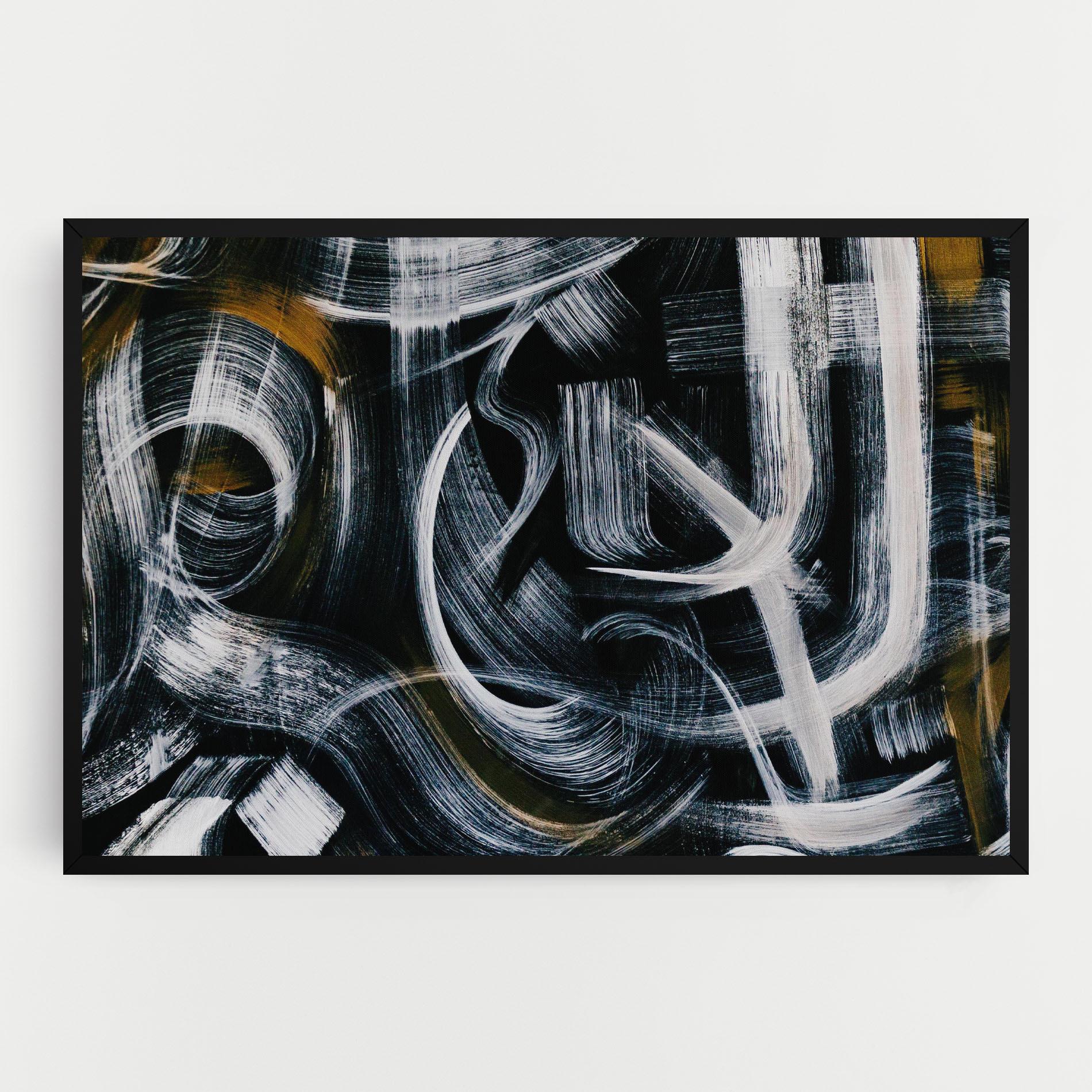 Vászonkép White Brush Lines mockup 0