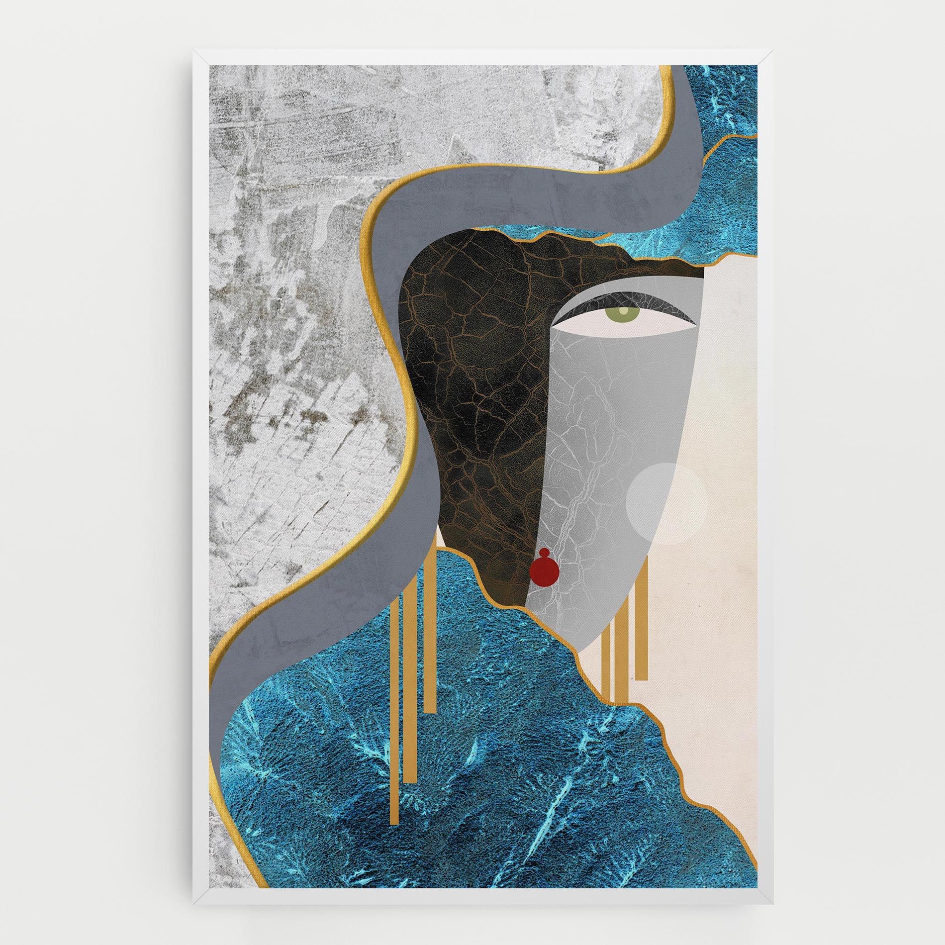 Abstract Blue Face mockup 0