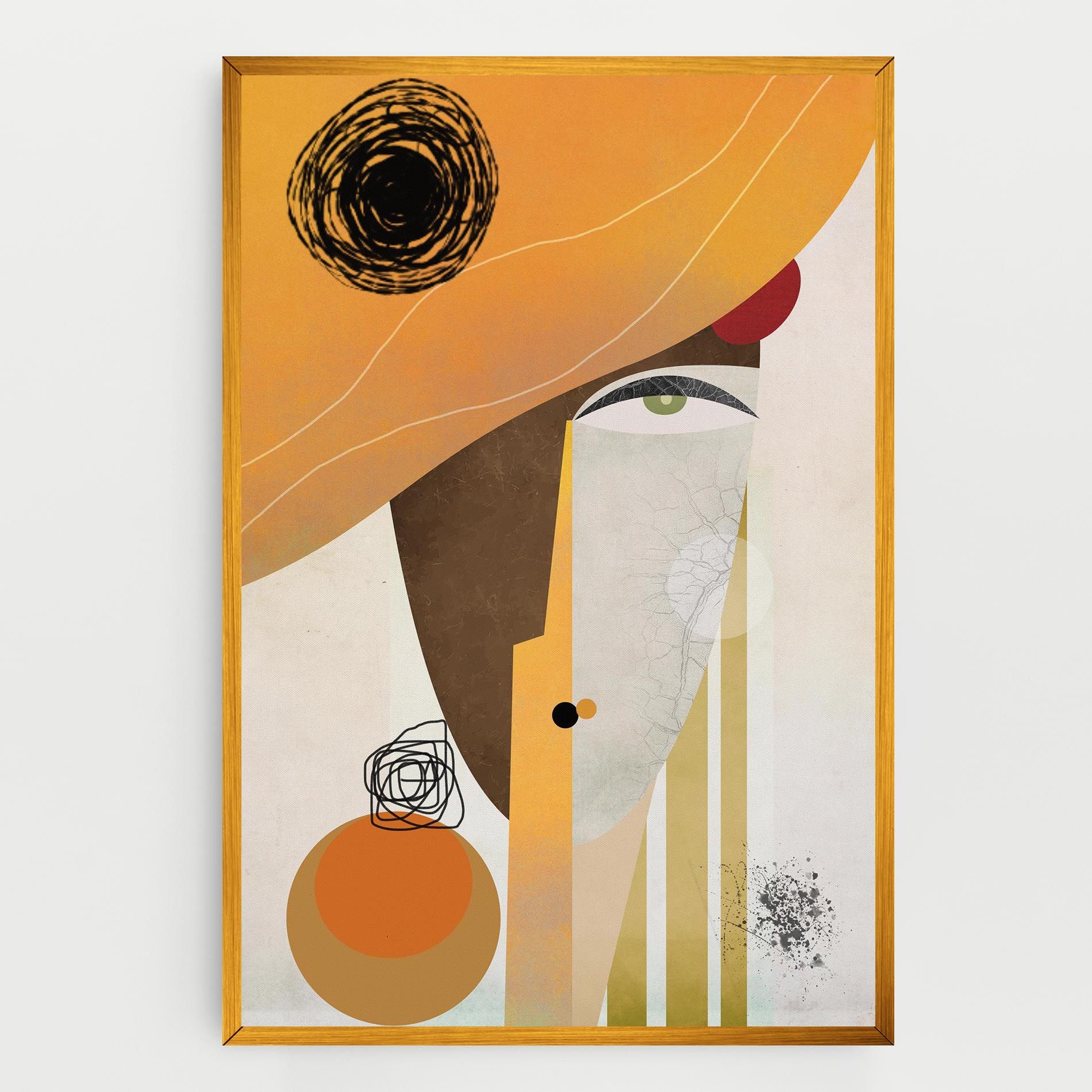 Abstract Orange Face mockup 0