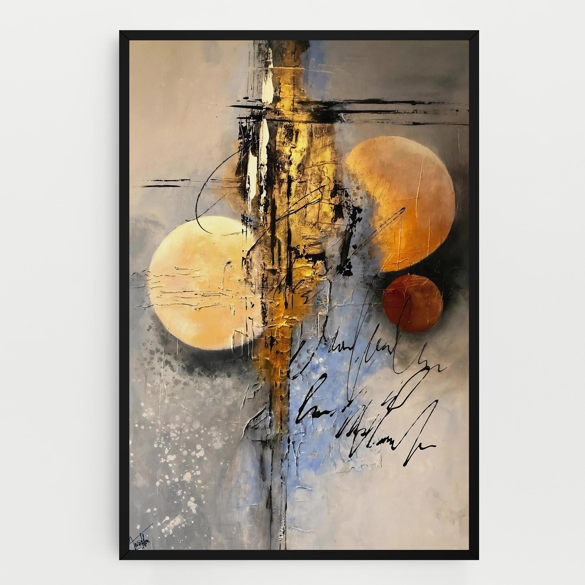 Vászonkép Abstract Moons mockup 0