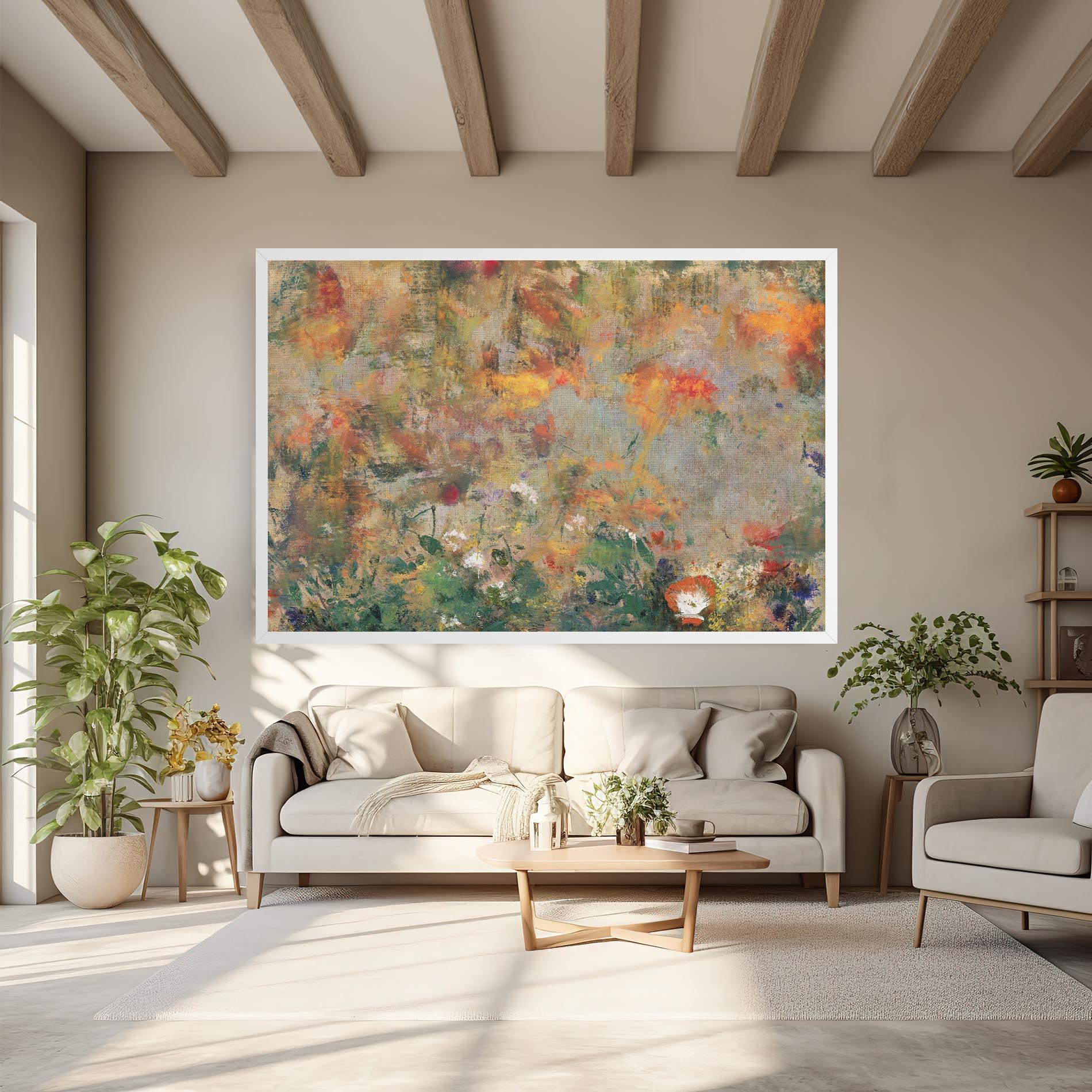 Vászonkép Abstract Flowers mockup 6