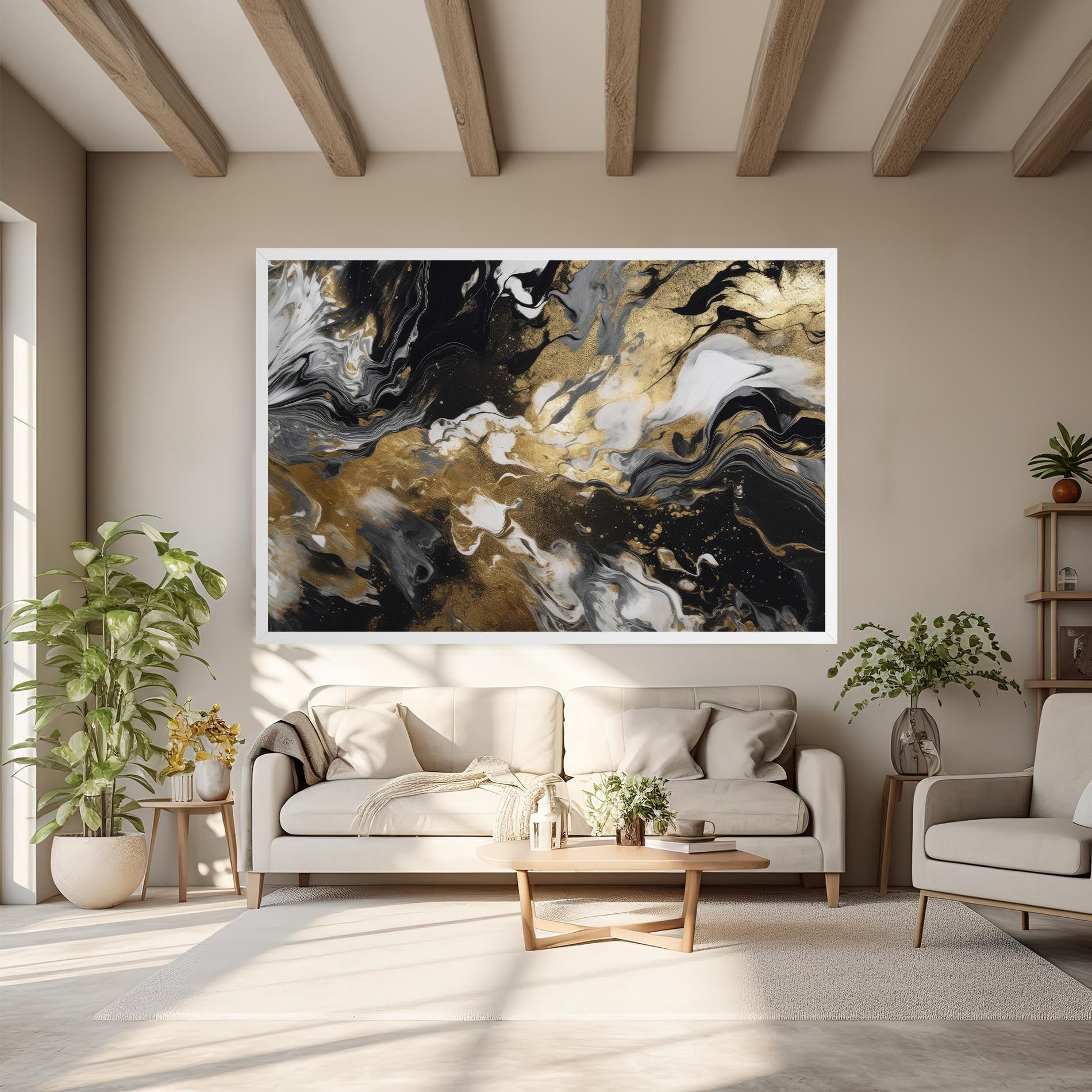 Gold Acrylic Fluid mockup 6