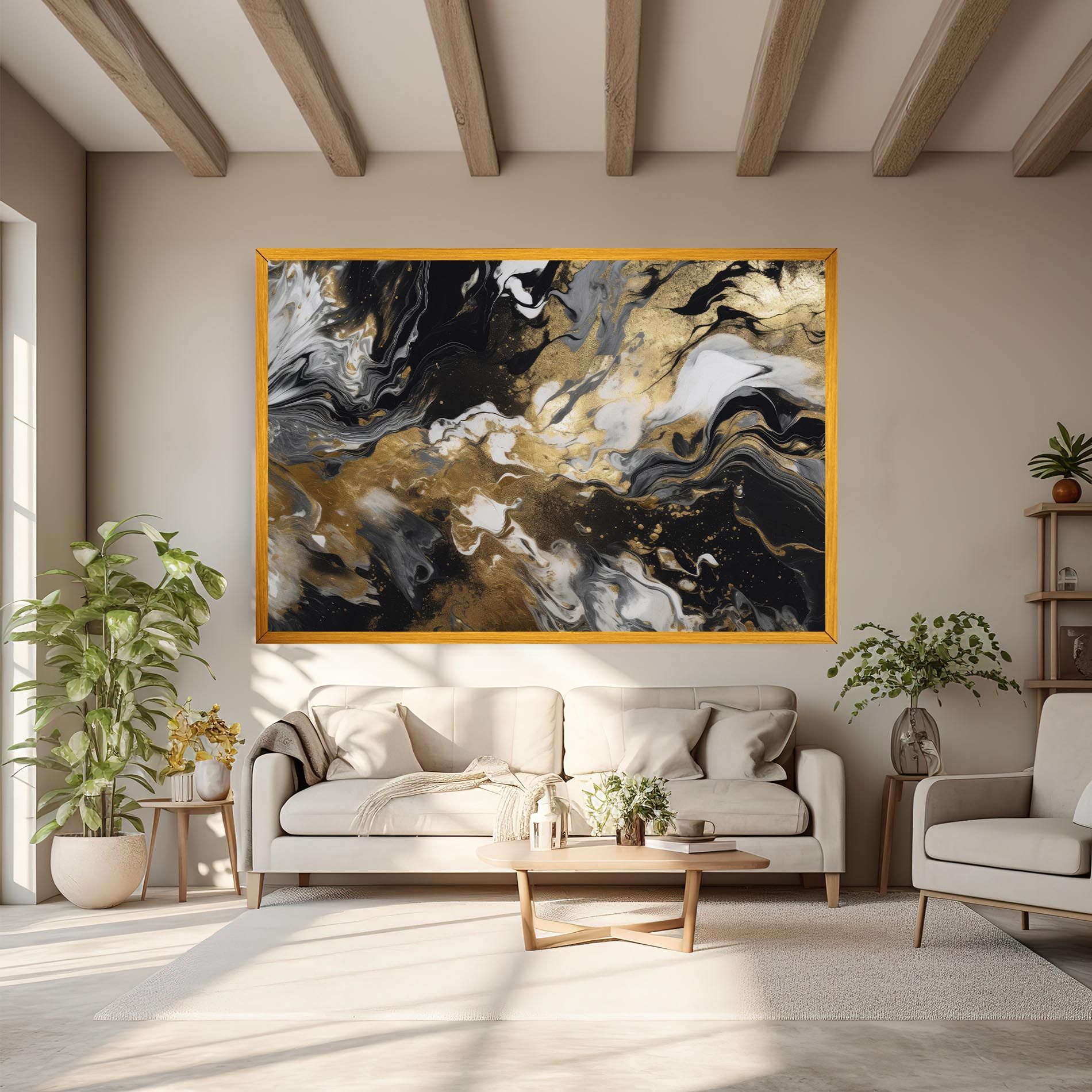 Gold Acrylic Fluid mockup 6