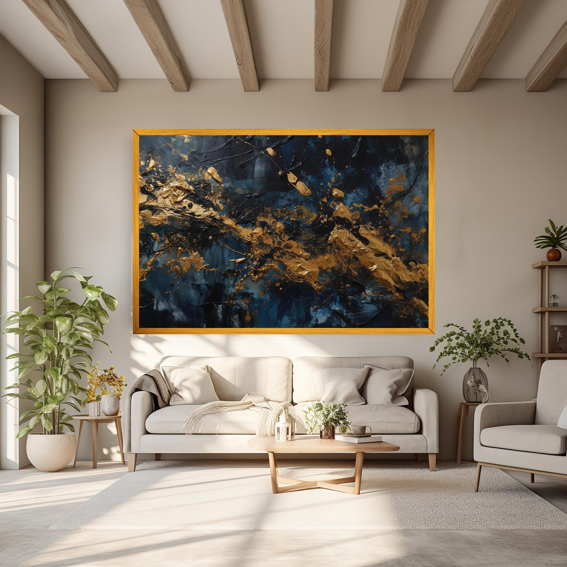 Vászonkép Gold Explosion mockup 6