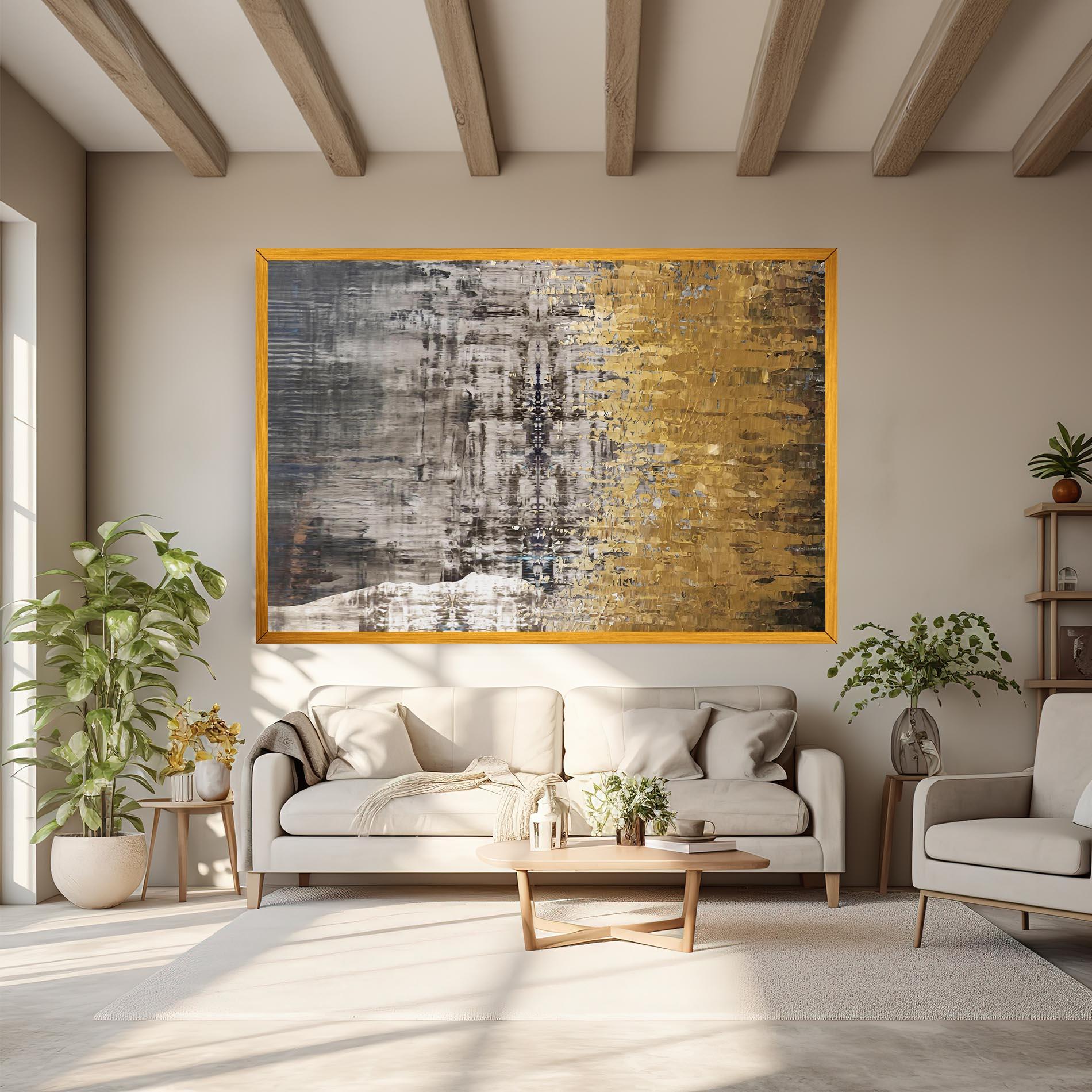 Vászonkép Gold Oil Paint mockup 6