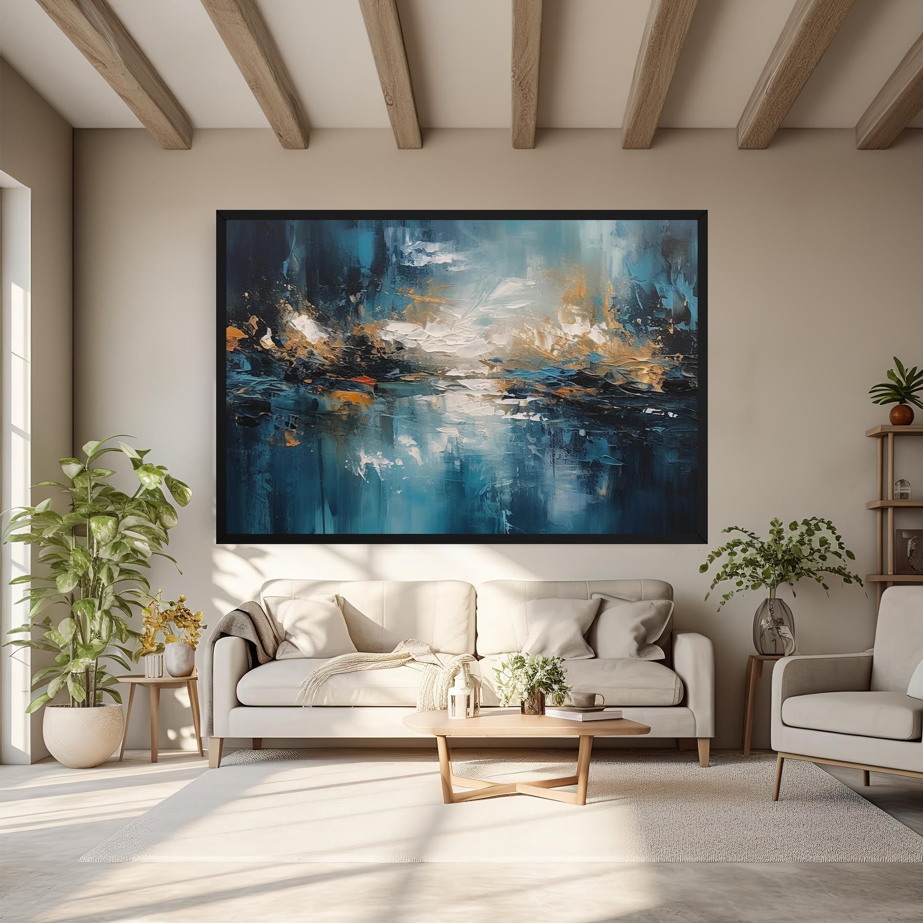 Abstract Blue Art mockup 6