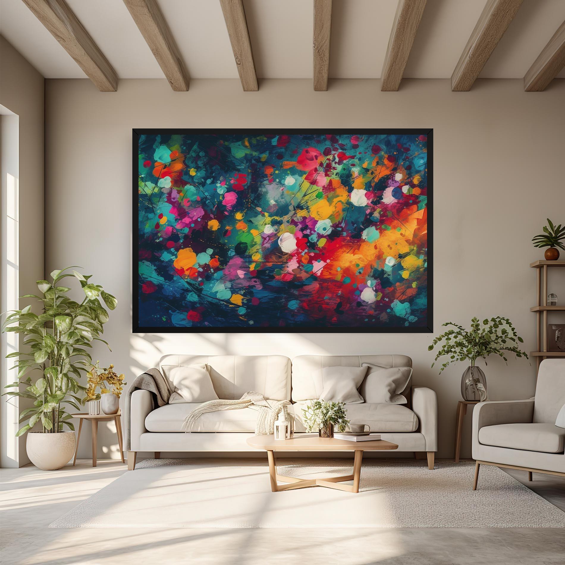 Vászonkép Colors Blue Background mockup 6