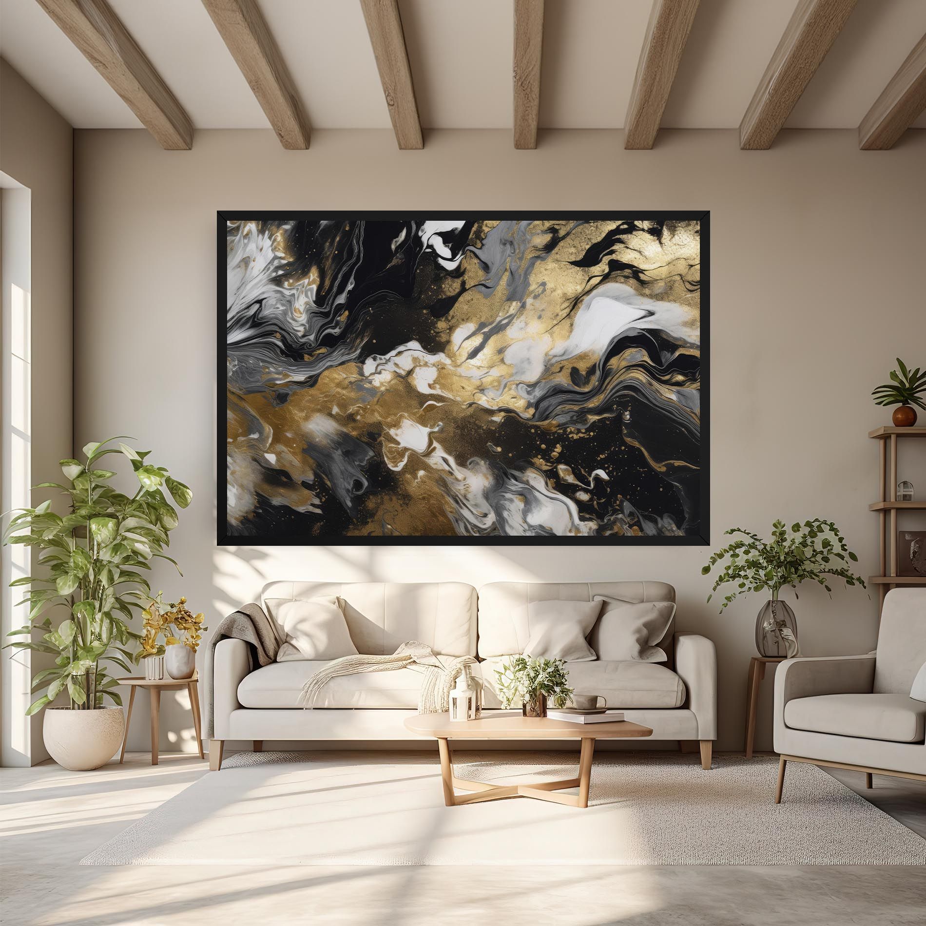 Gold Acrylic Fluid mockup 6