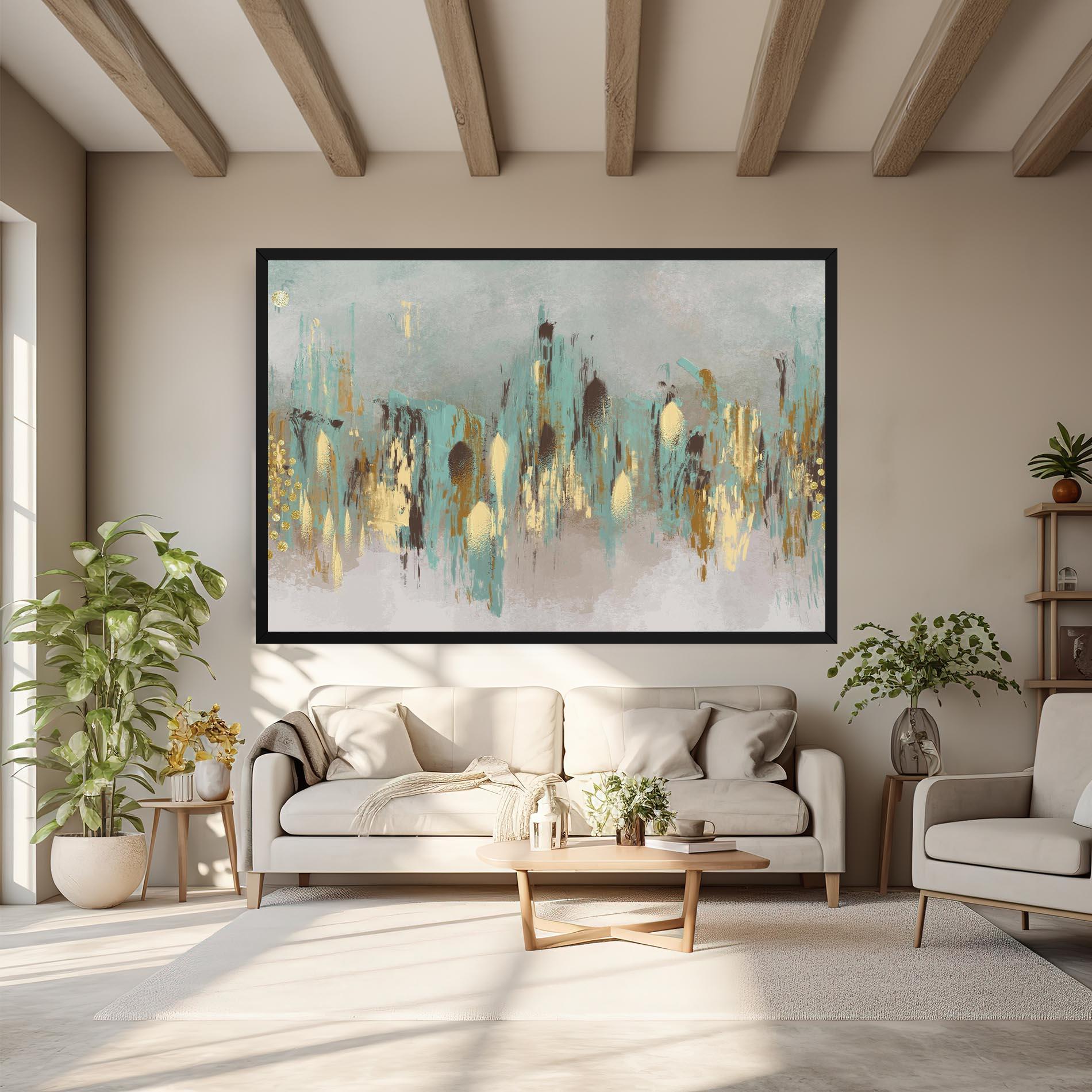 Vászonkép Gold Spiral Points mockup 6