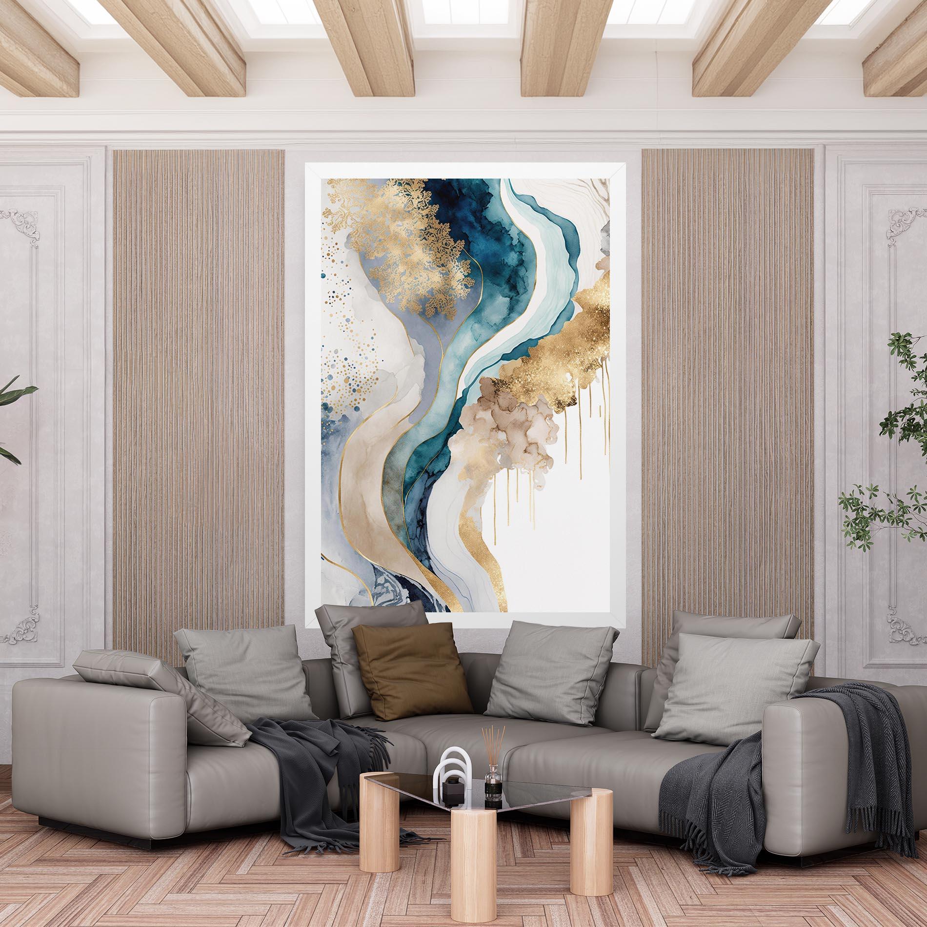 Vászonkép Light Blue Waves mockup 6