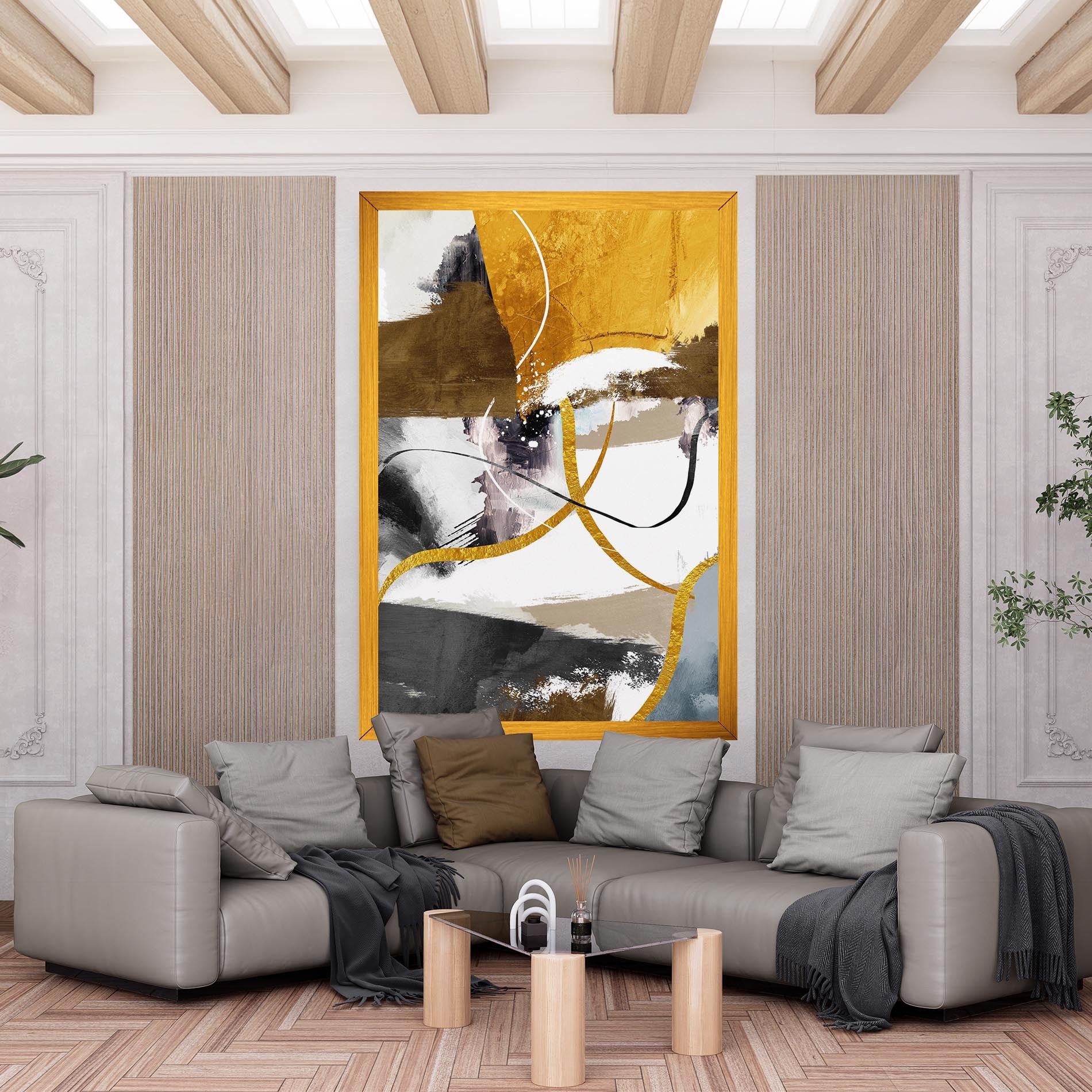 Chaotic Golden Painting mockup 6