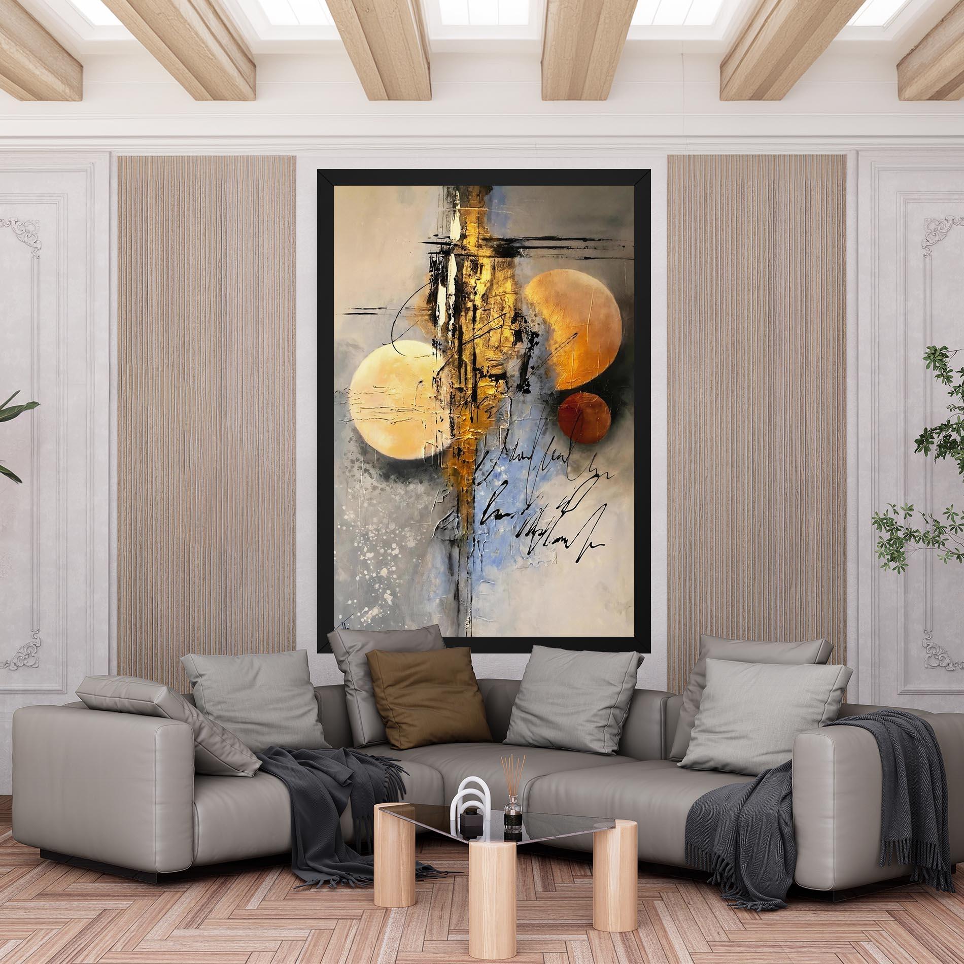 Vászonkép Abstract Moons mockup 6