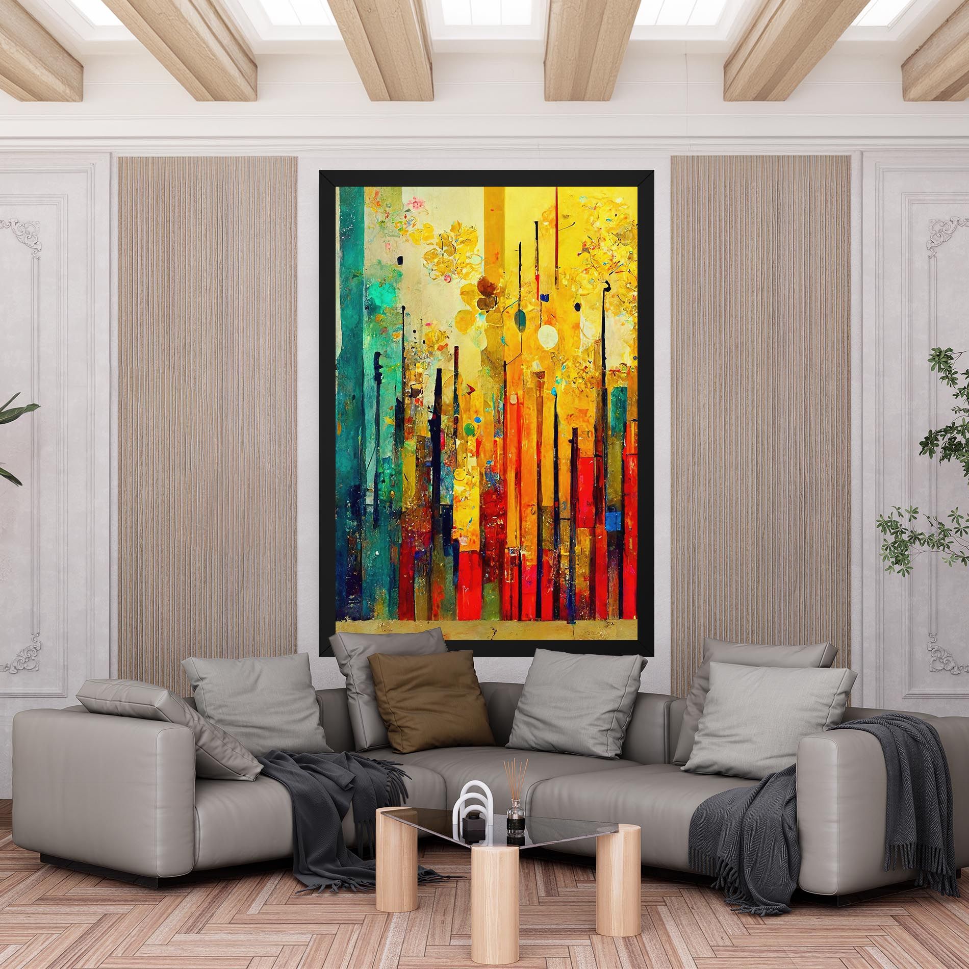 Black Lines On Yellow Light mockup 6