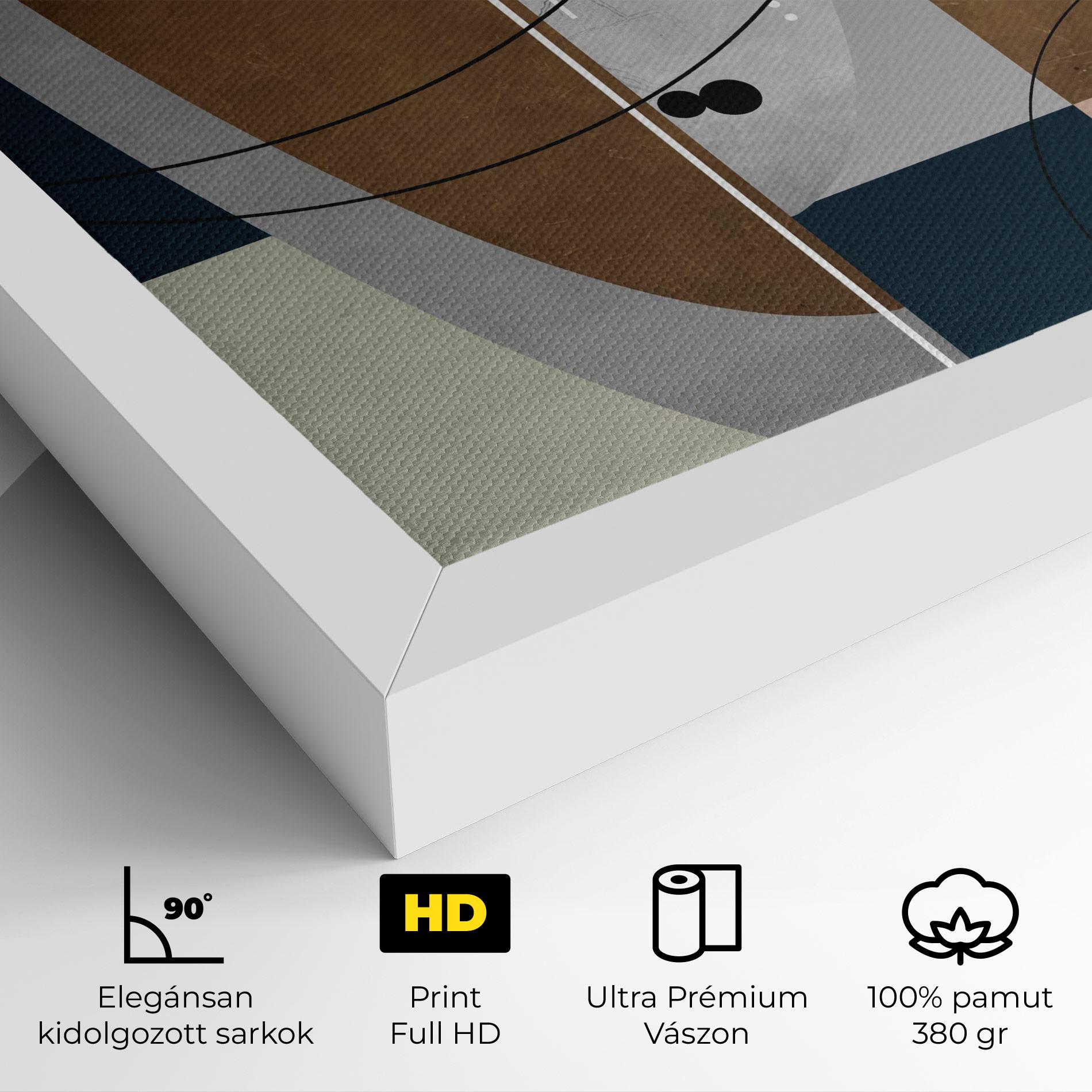 Vászonkép Abstract Brown Face mockup 4