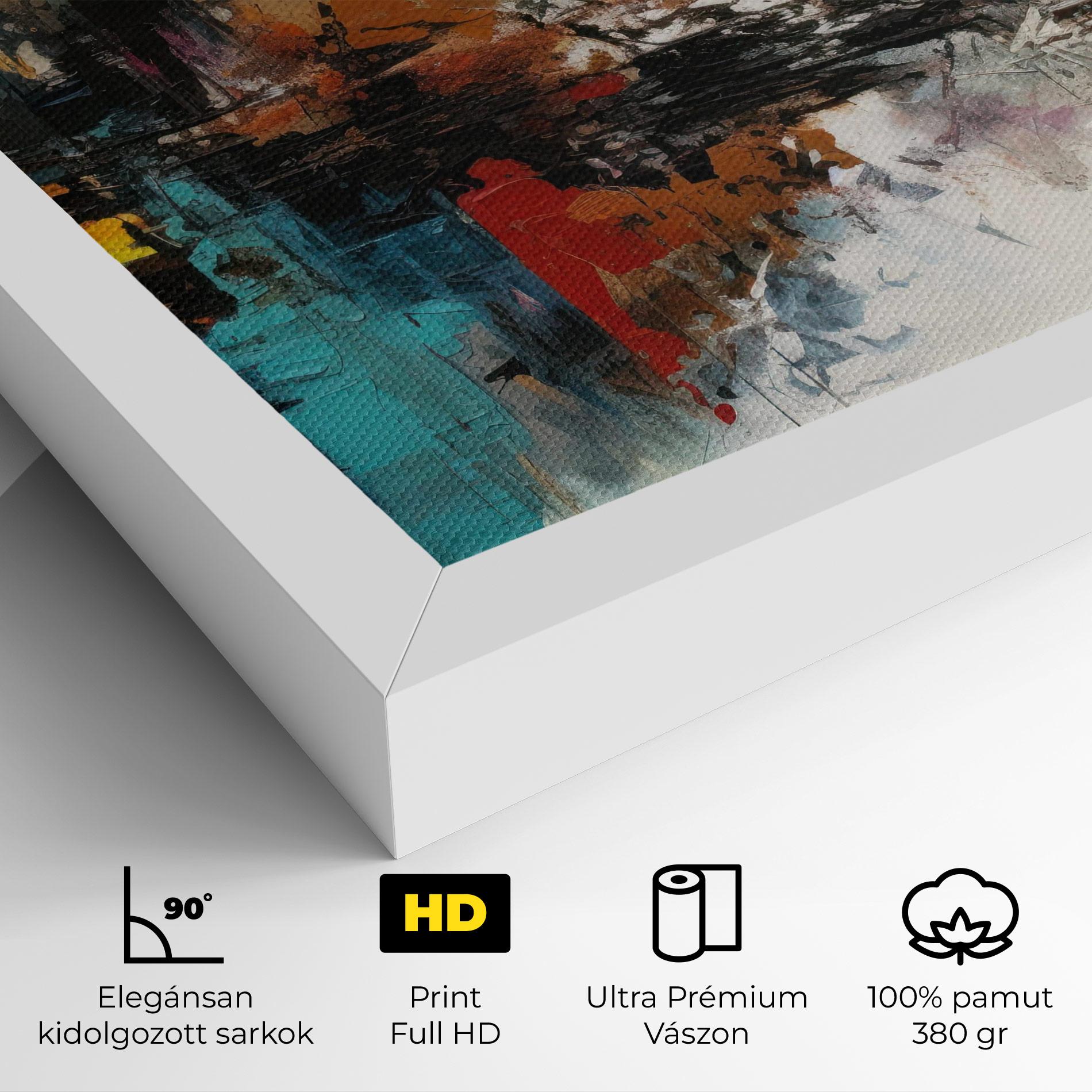 Vászonkép Abstract City Painting mockup 4