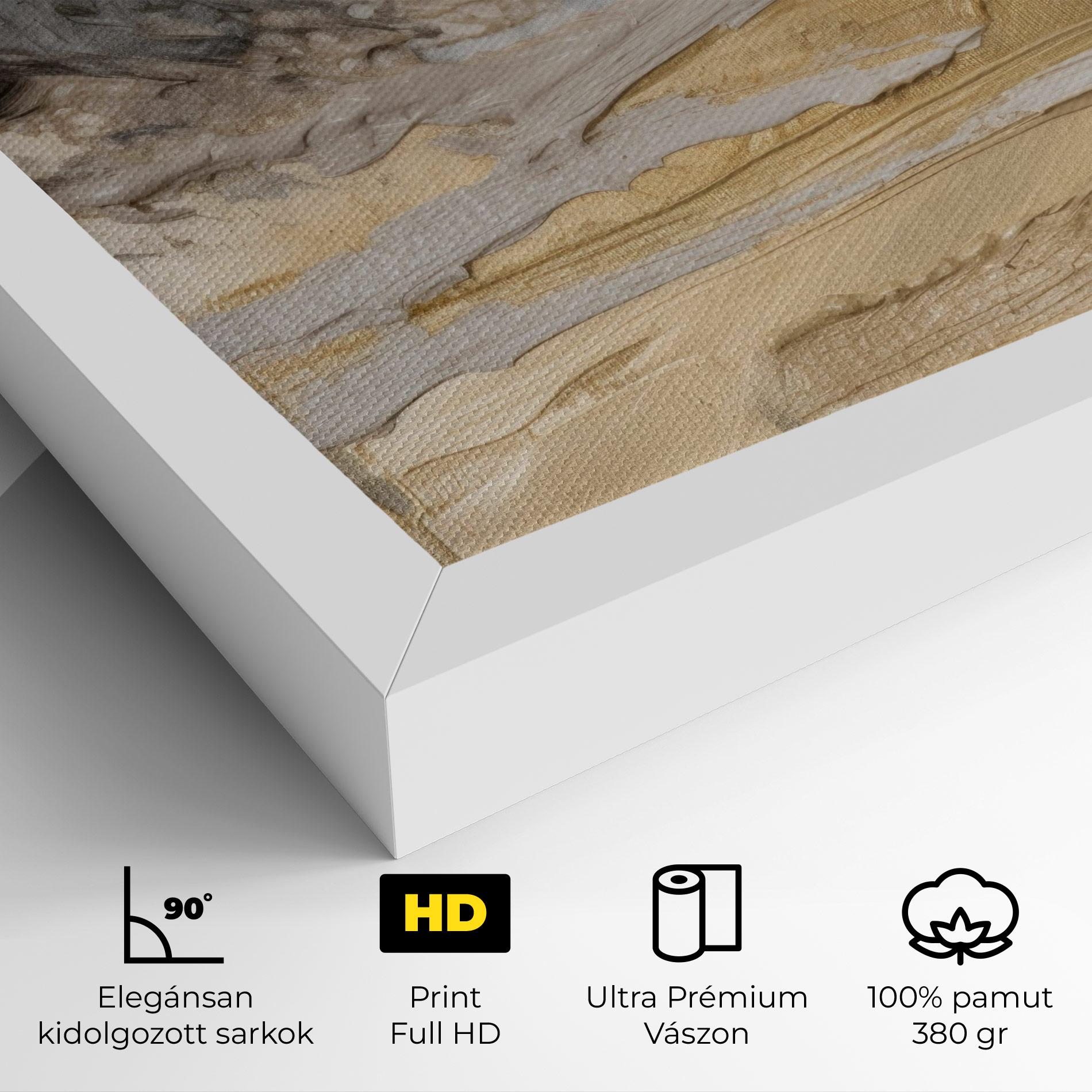 Vászonkép Abstract White Waves mockup 4