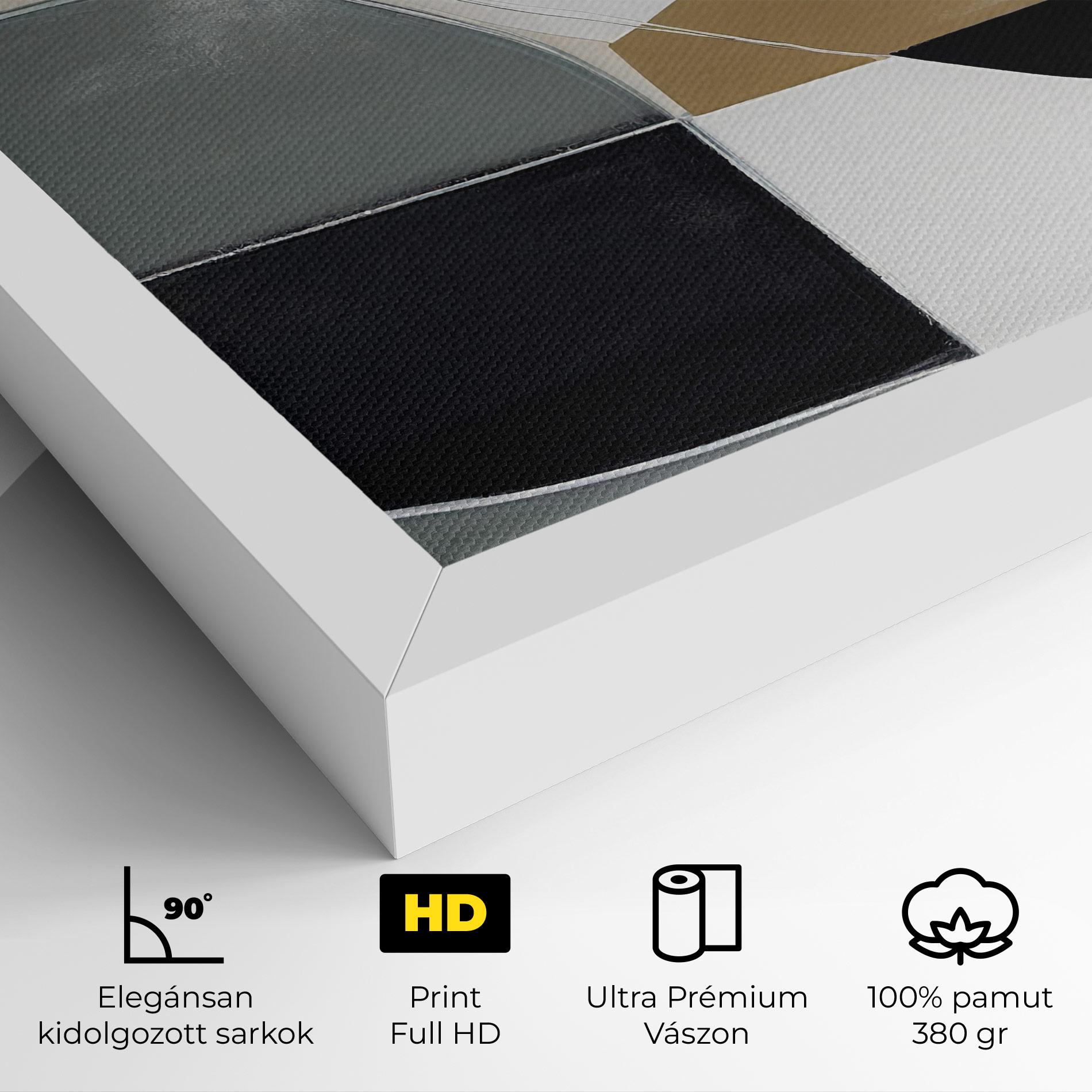 Vászonkép Black Grey Shape mockup 4