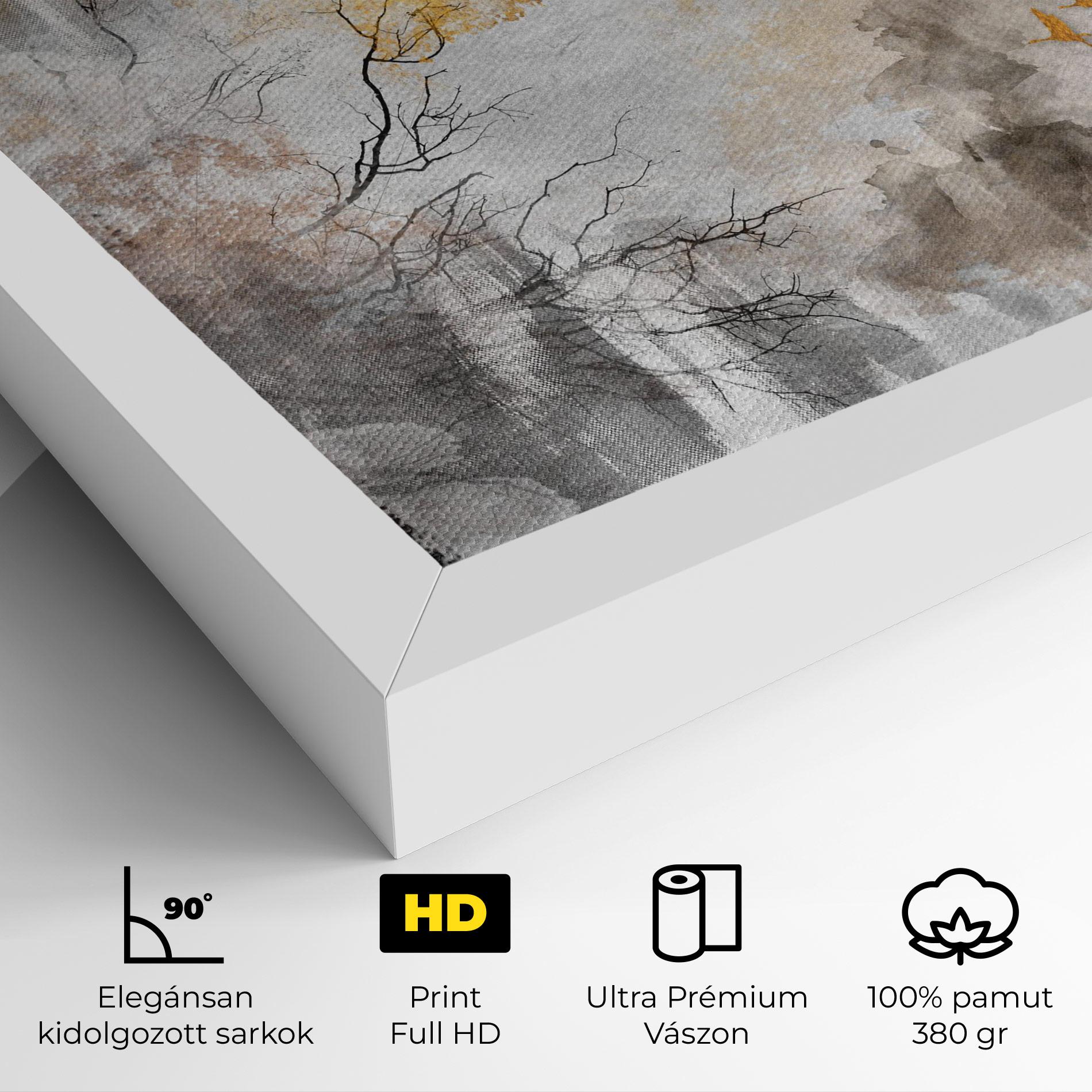 Vászonkép Gold Birds Flying mockup 4