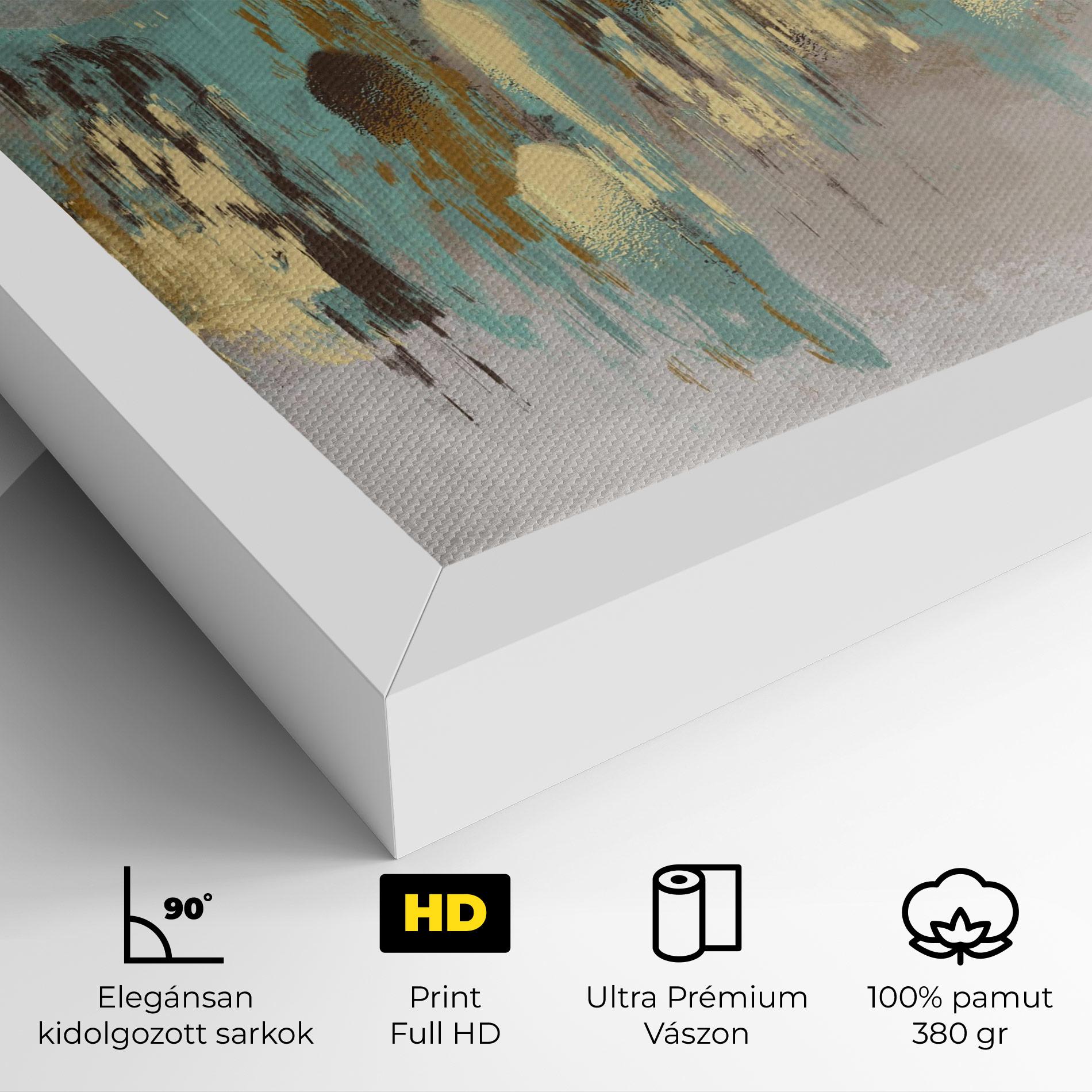 Vászonkép Gold Spiral Points mockup 4