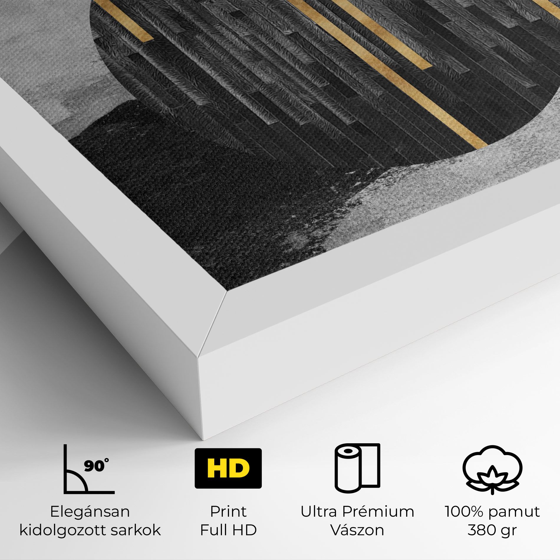 Modern Circle With Gold mockup 4