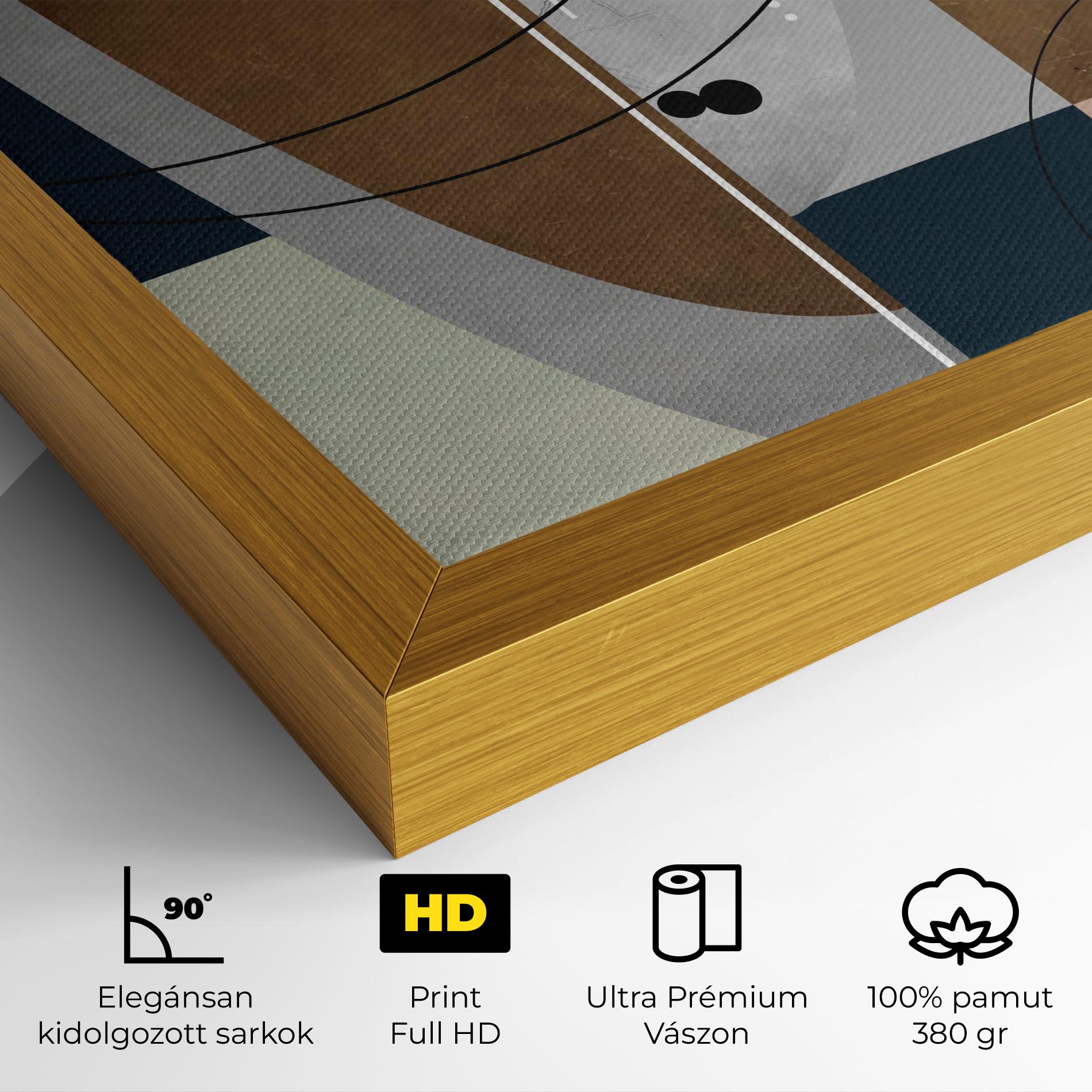 Vászonkép Abstract Brown Face mockup 4