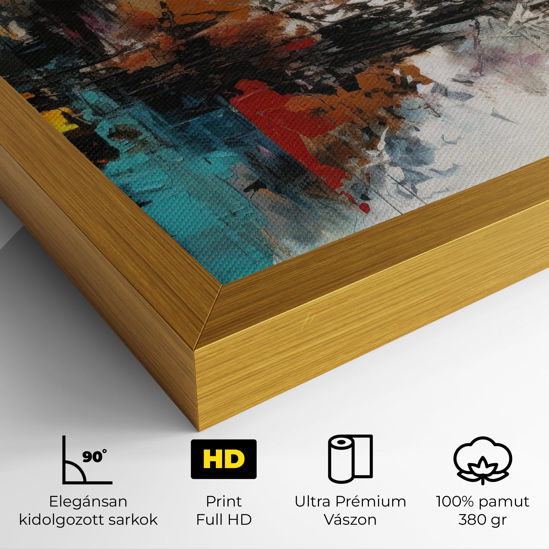 Vászonkép Abstract City Painting mockup 4