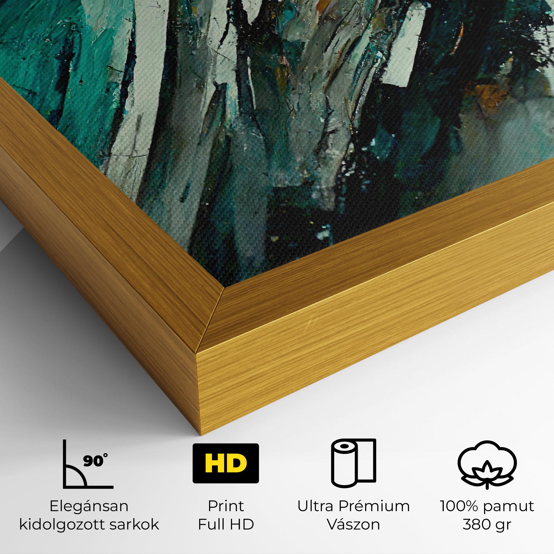 Vászonkép Abstract Green Artwork mockup 4