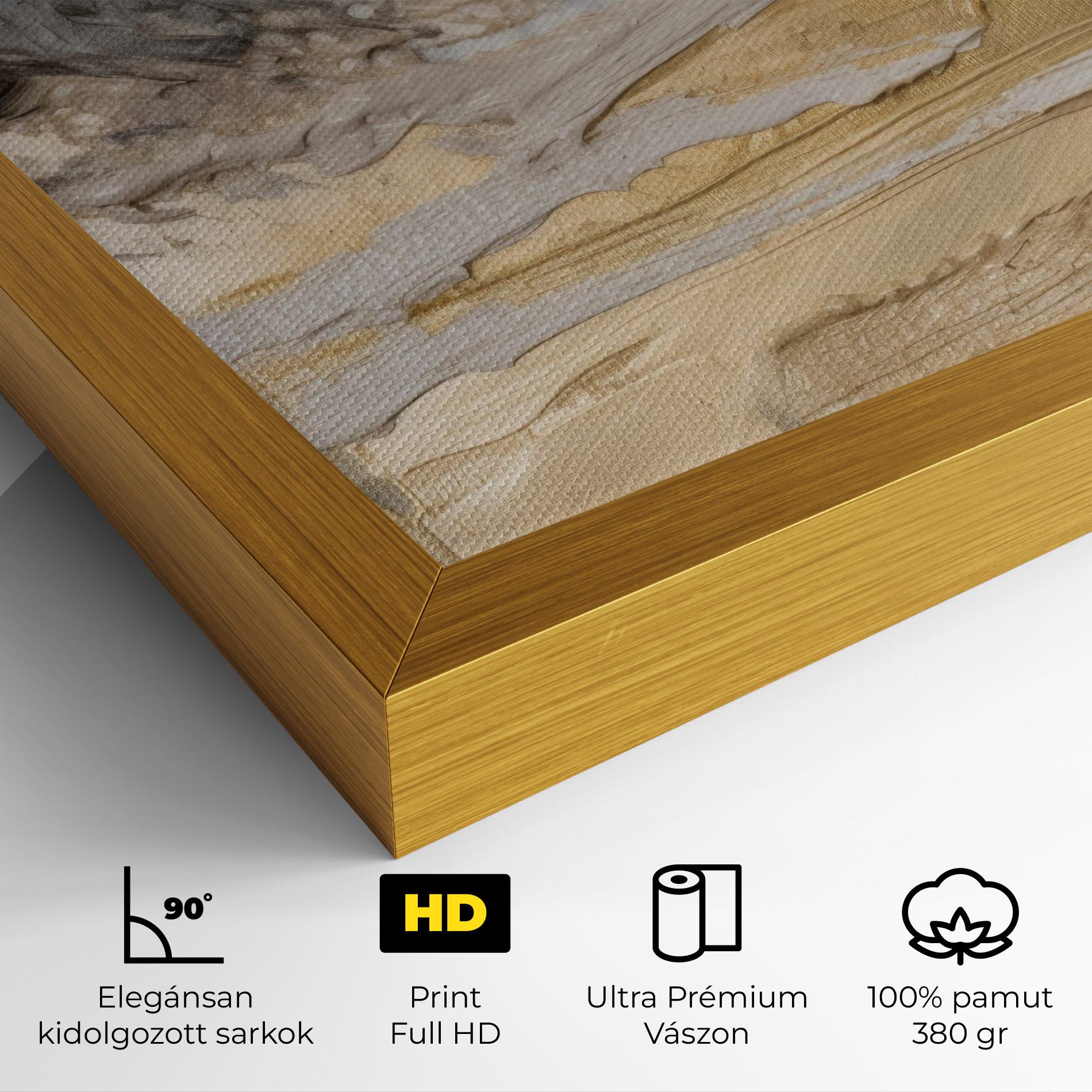 Vászonkép Abstract White Waves mockup 4