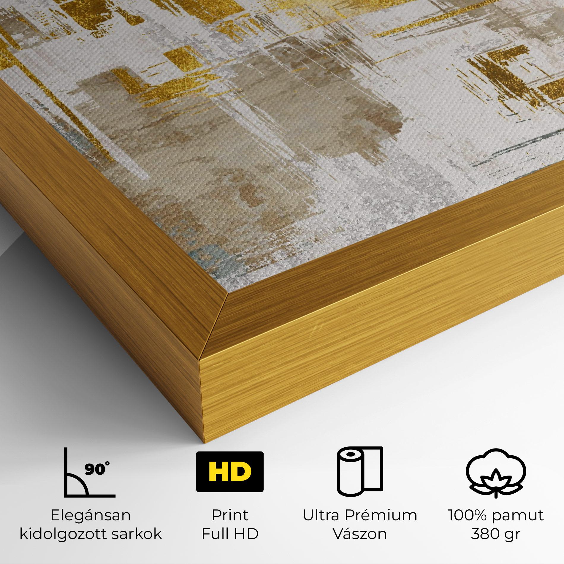 Vászonkép Gold And White Brush mockup 4