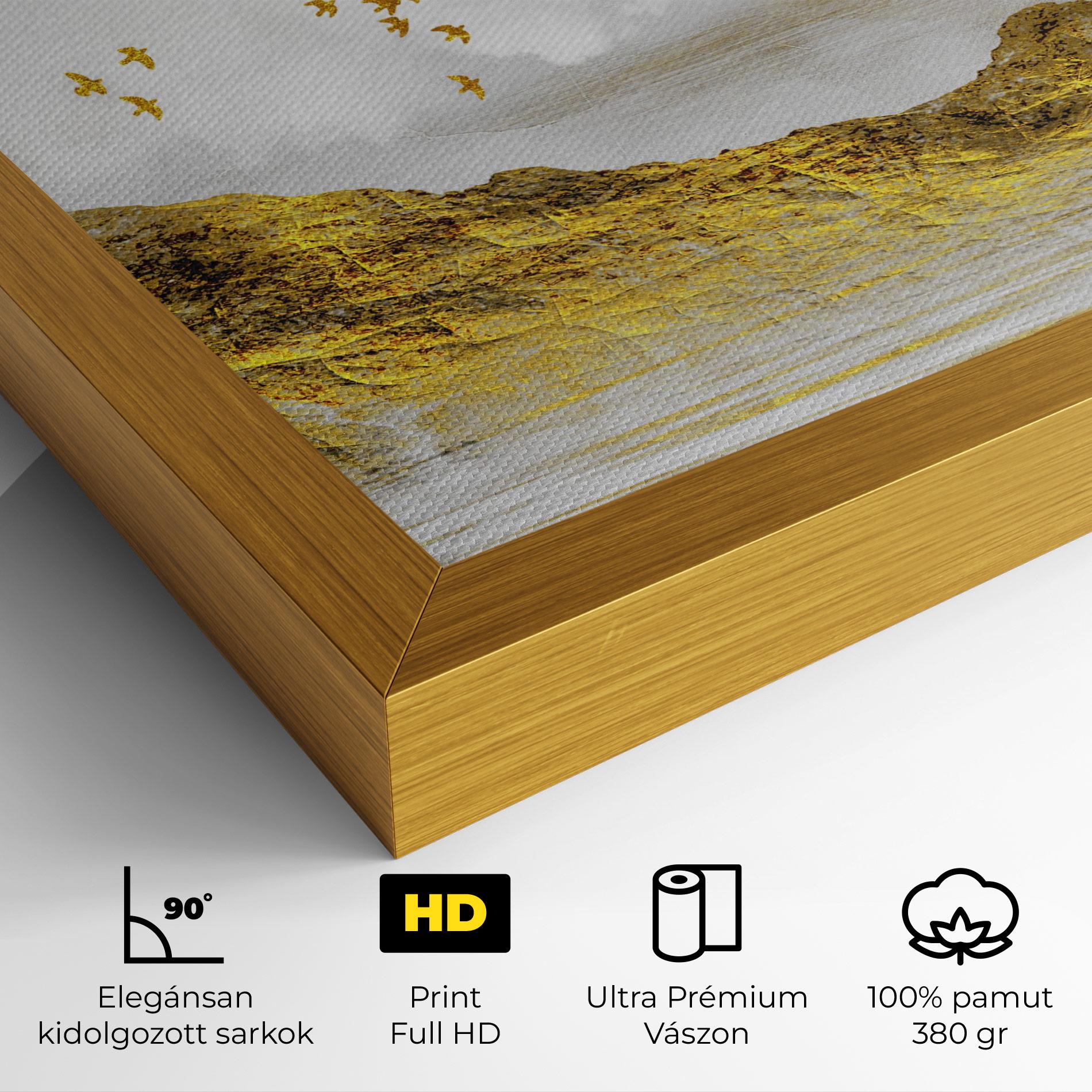 Vászonkép Gold Mountains Abstract mockup 4