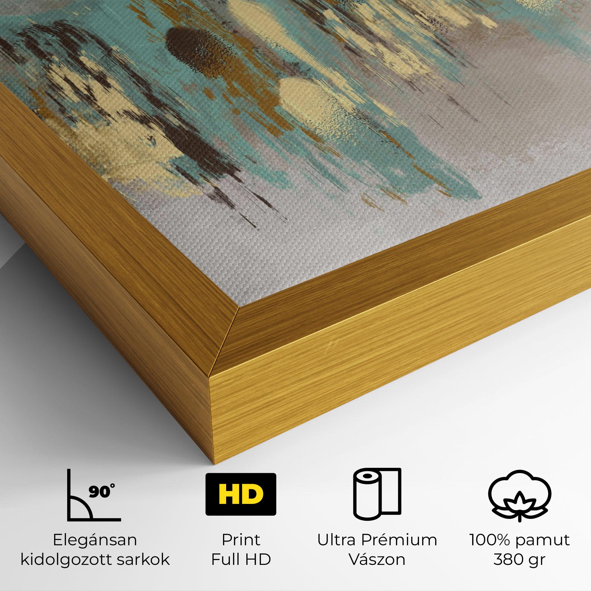 Vászonkép Gold Spiral Points mockup 4