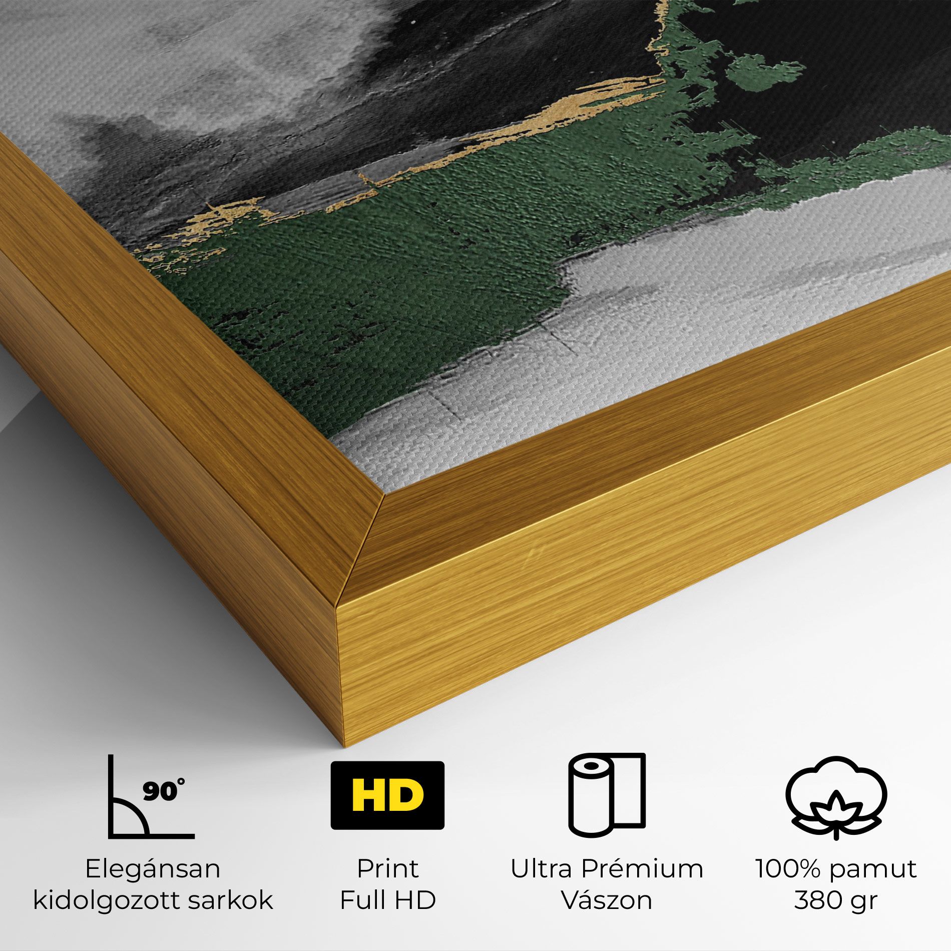 Grey With Green Painting mockup 4