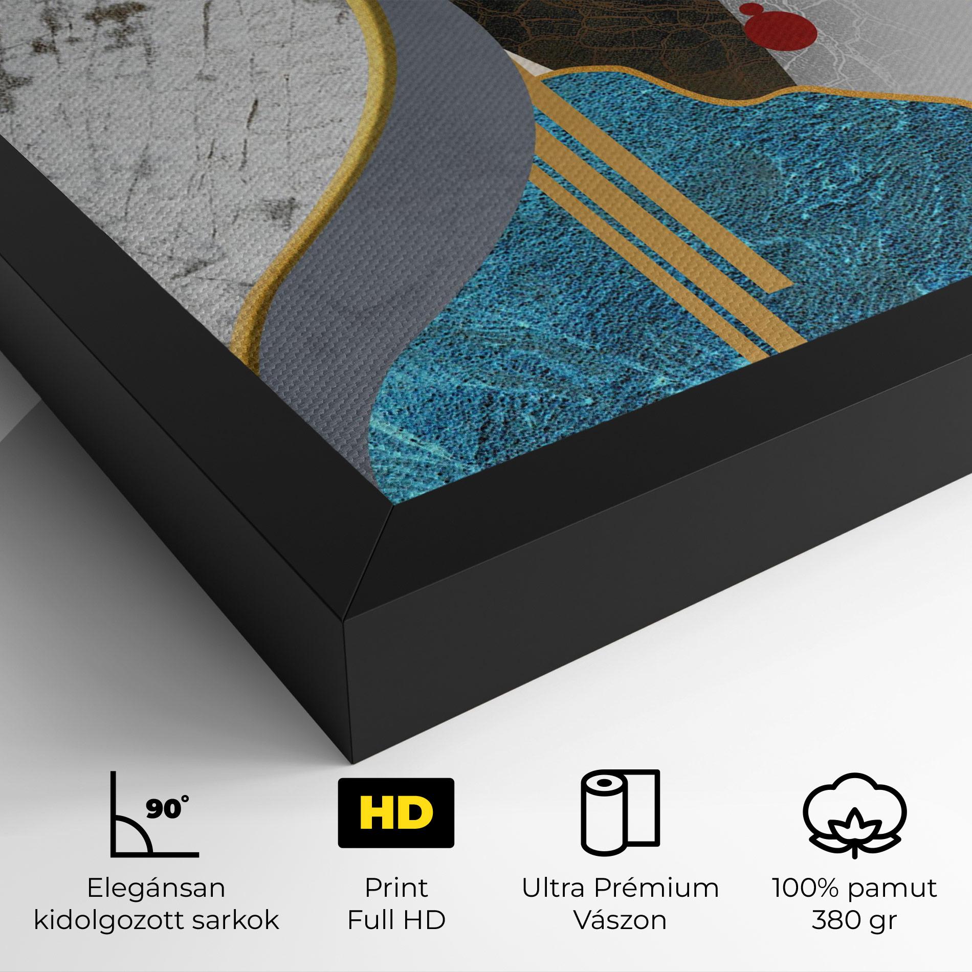 Vászonkép Abstract Blue Face mockup 4