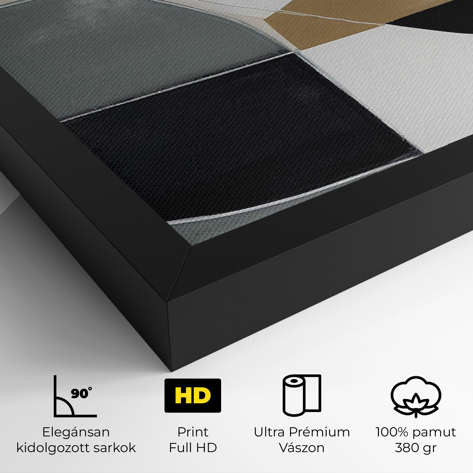 Vászonkép Black Grey Shape mockup 4