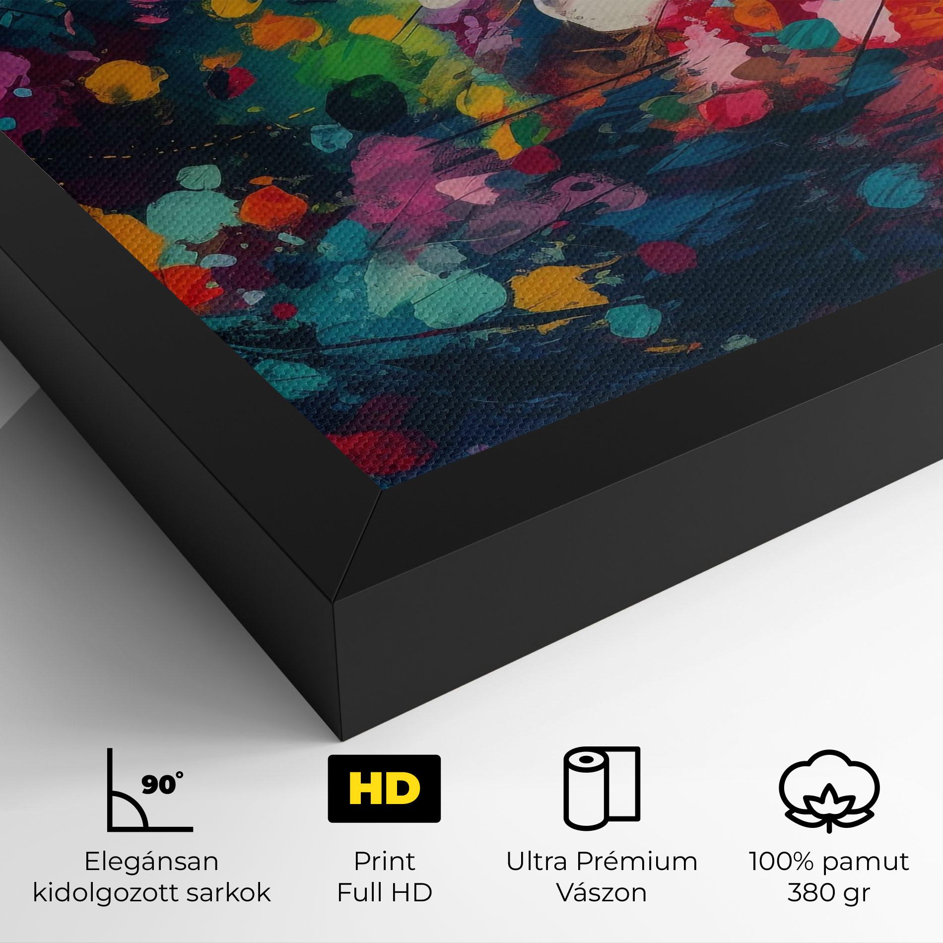 Vászonkép Colors Blue Background mockup 4