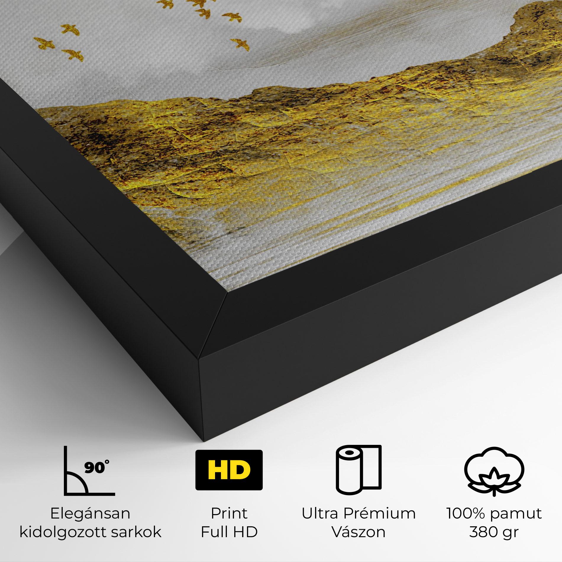 Vászonkép Gold Mountains Abstract mockup 4