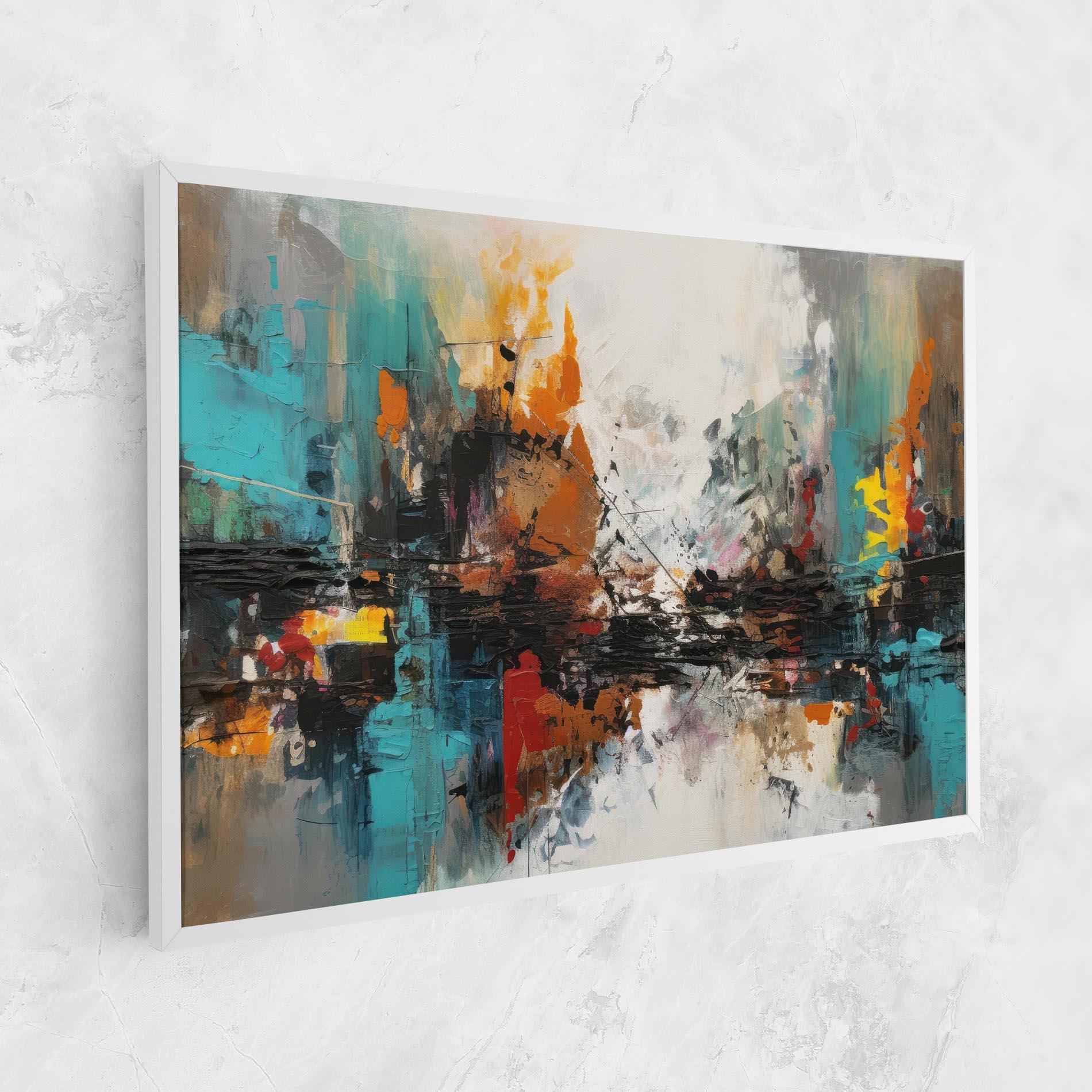 Vászonkép Abstract City Painting mockup 1