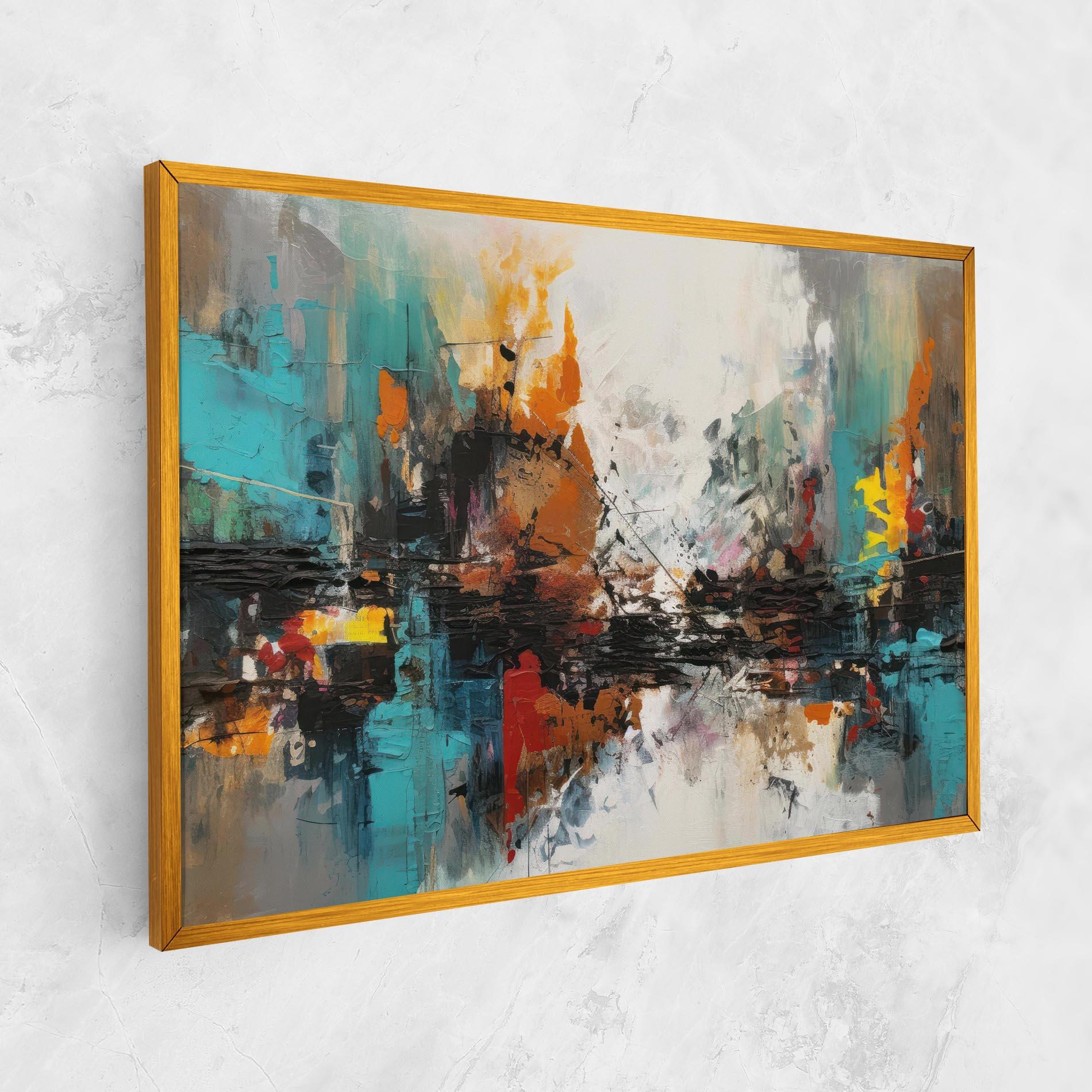 Vászonkép Abstract City Painting mockup 1