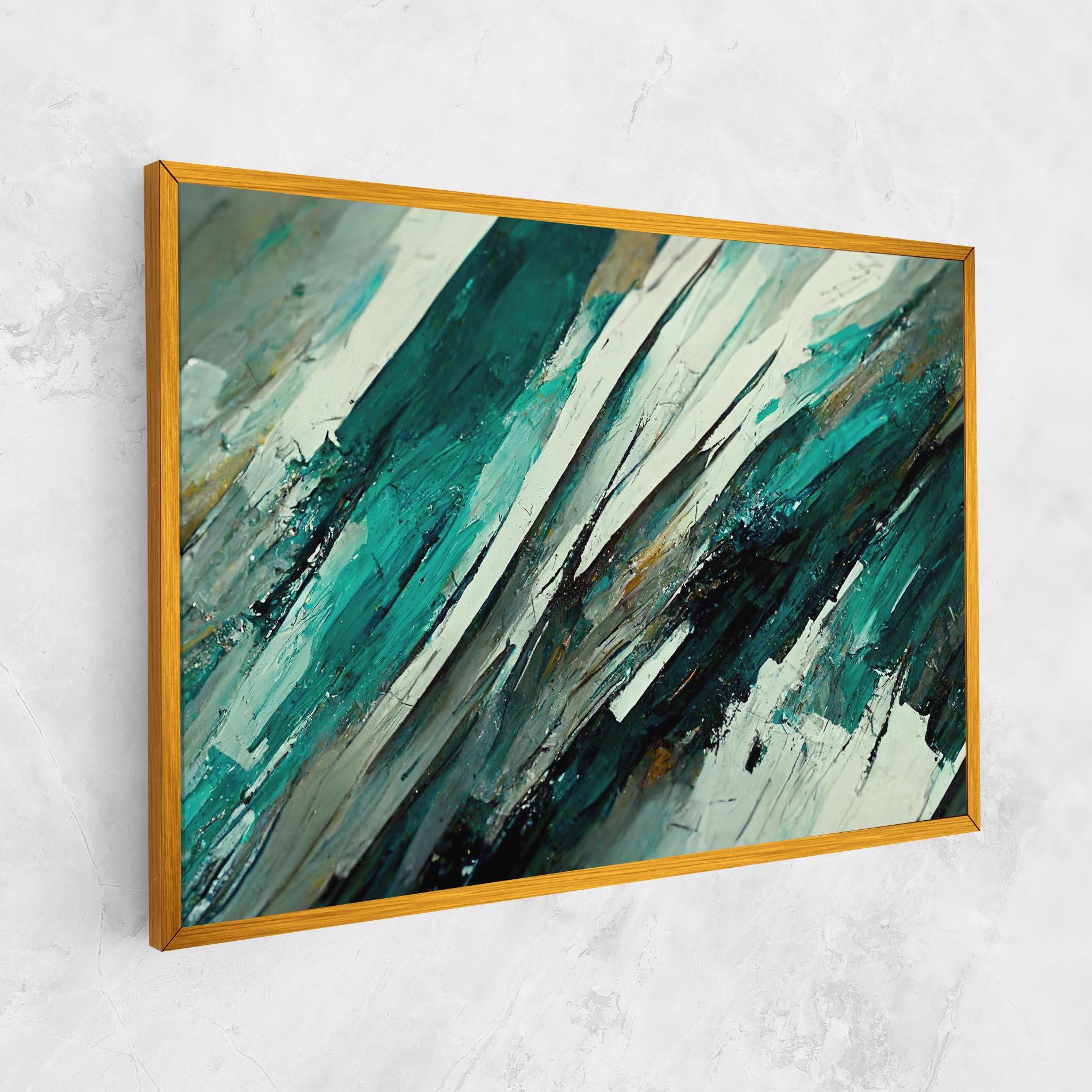 Vászonkép Abstract Green Artwork mockup 1