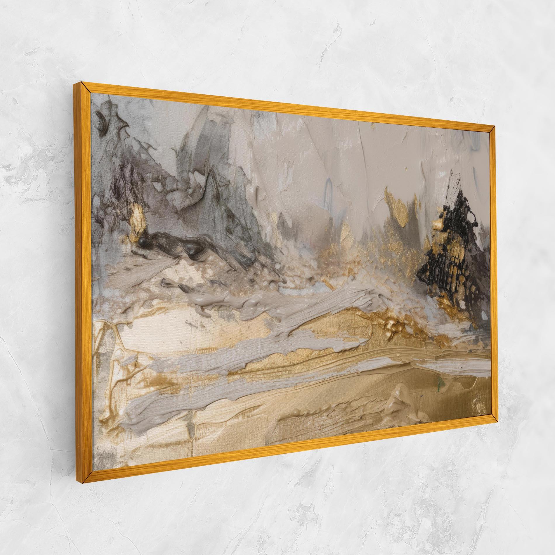 Vászonkép Abstract White Waves mockup 1