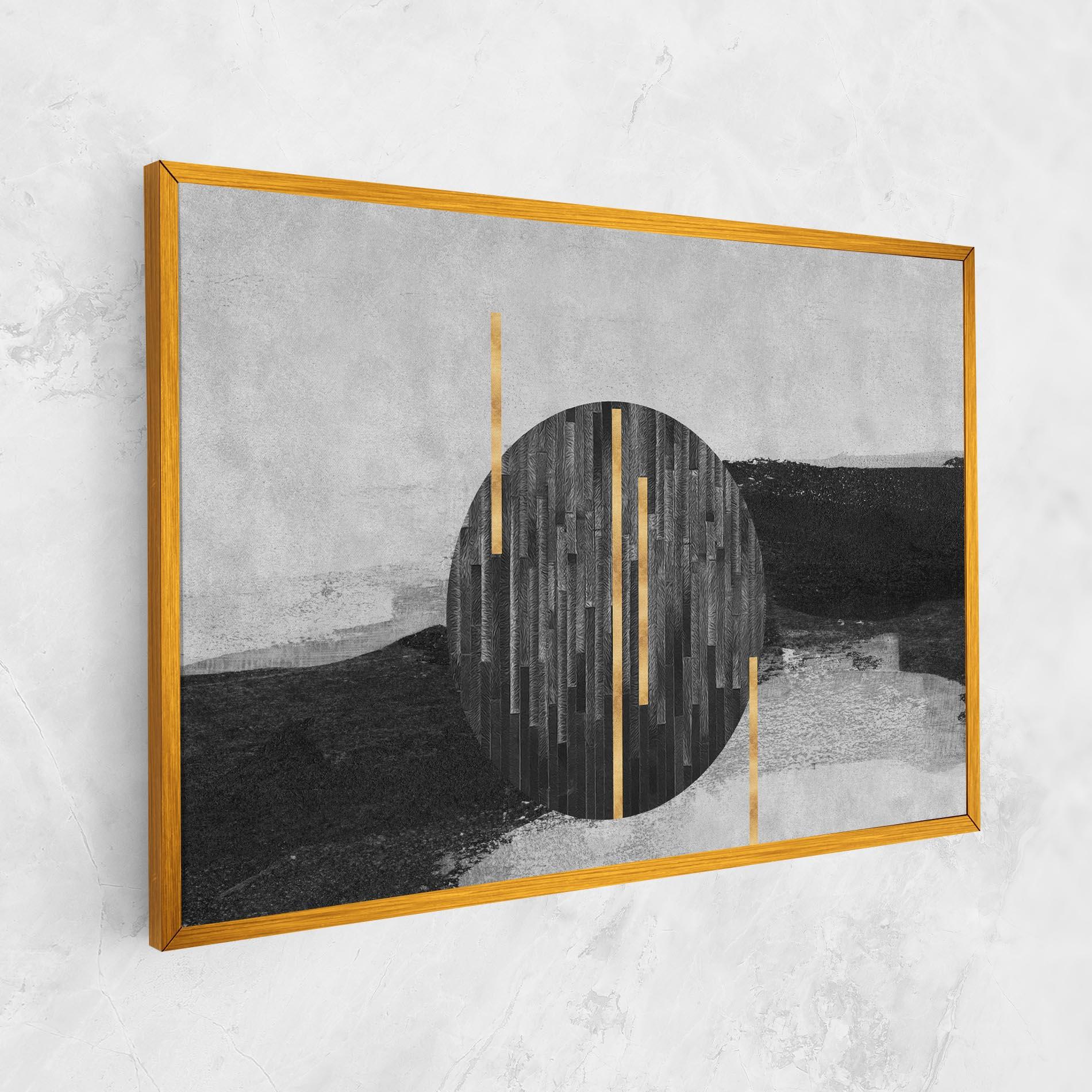 Vászonkép Modern Circle With Gold mockup 1