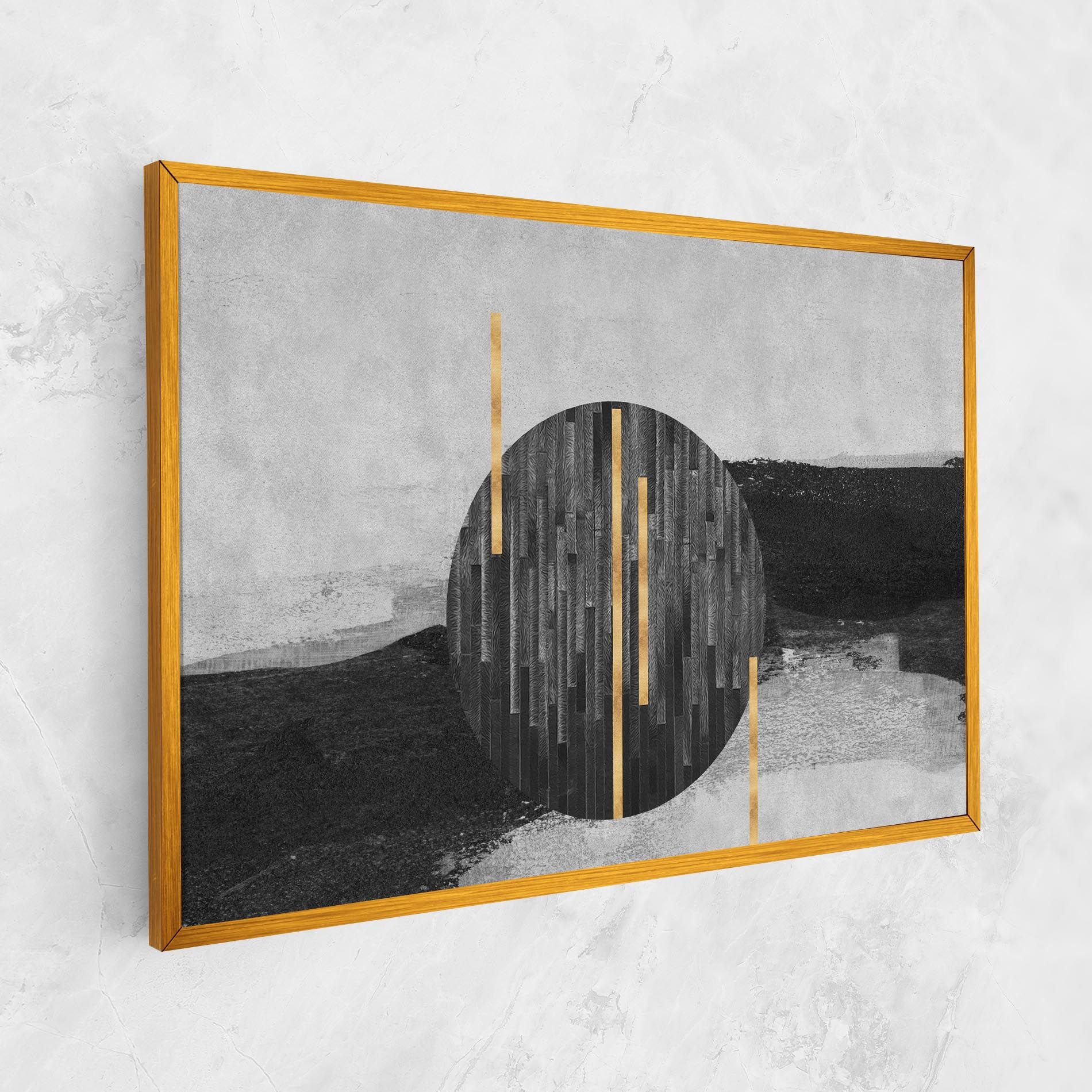 Modern Circle With Gold mockup 1