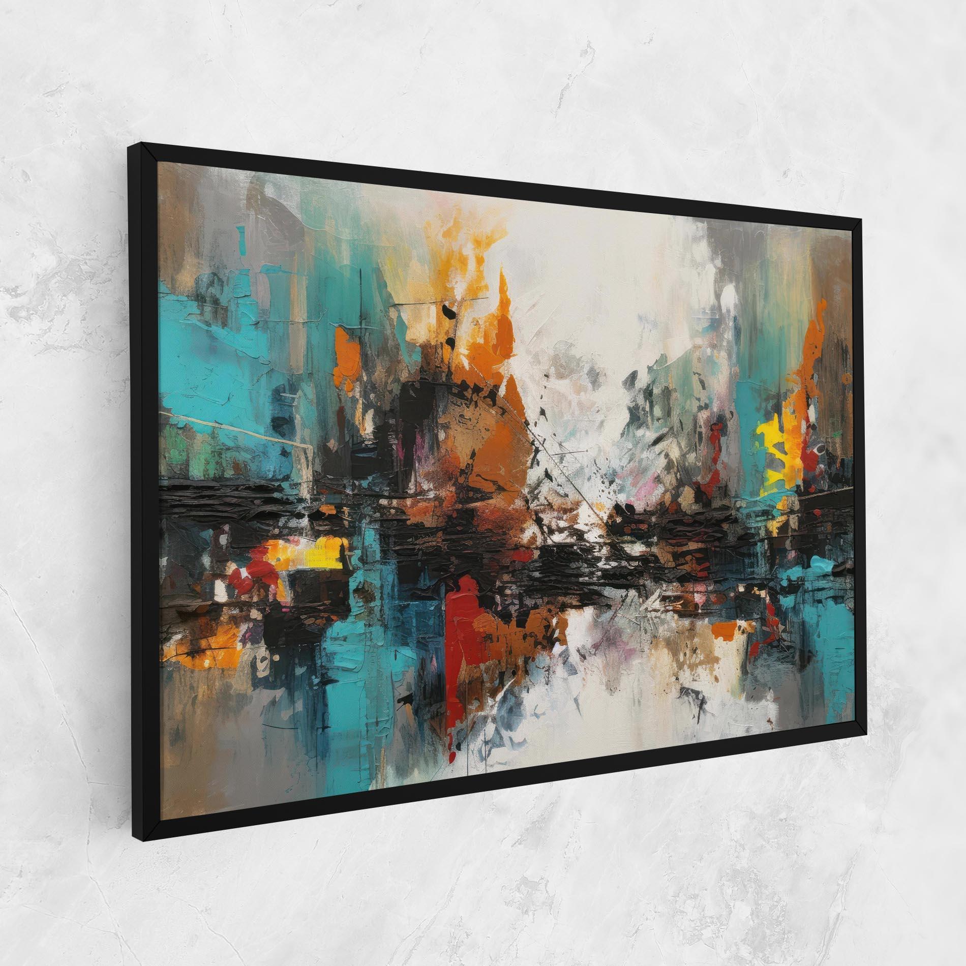 Vászonkép Abstract City Painting mockup 1