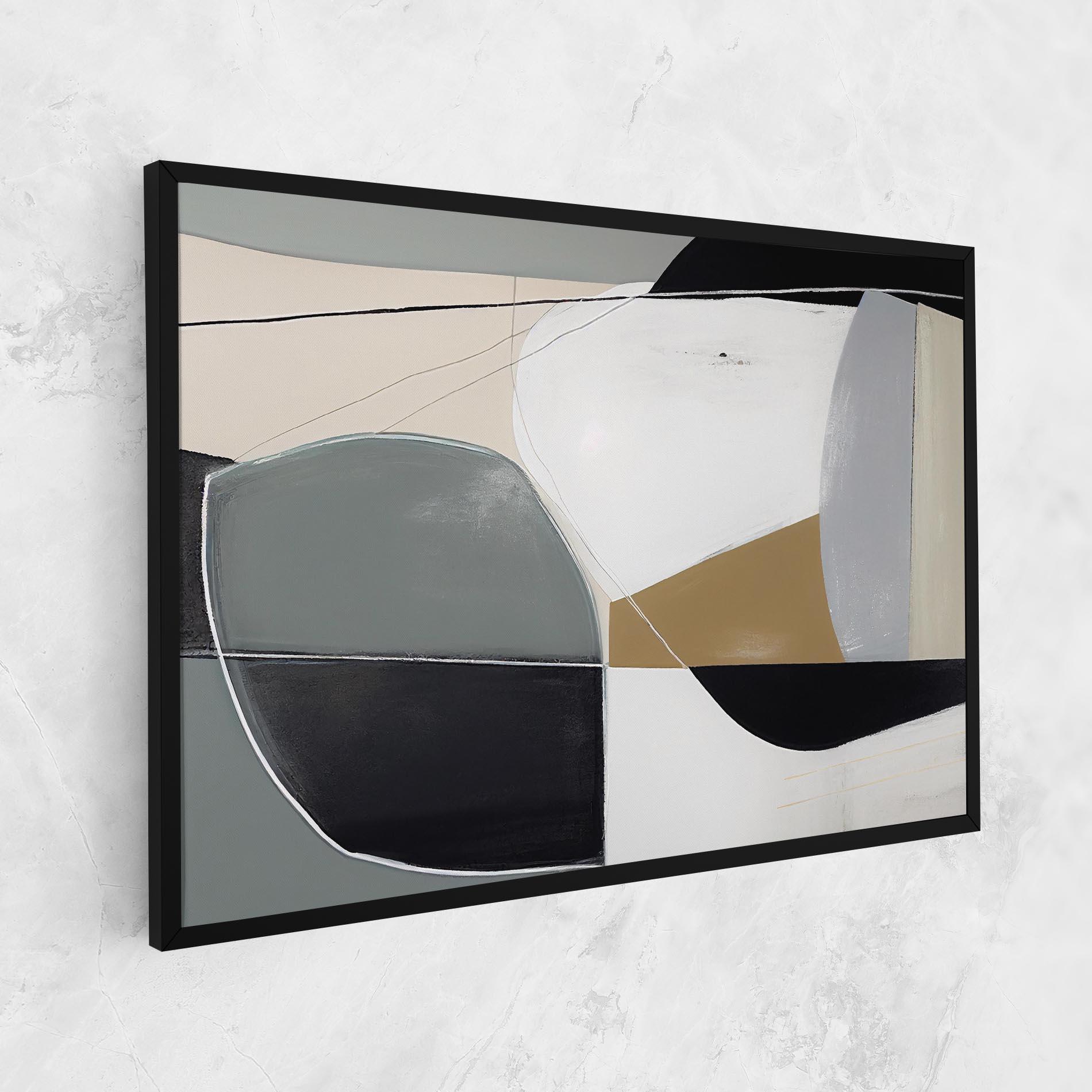 Vászonkép Black Grey Shape mockup 1