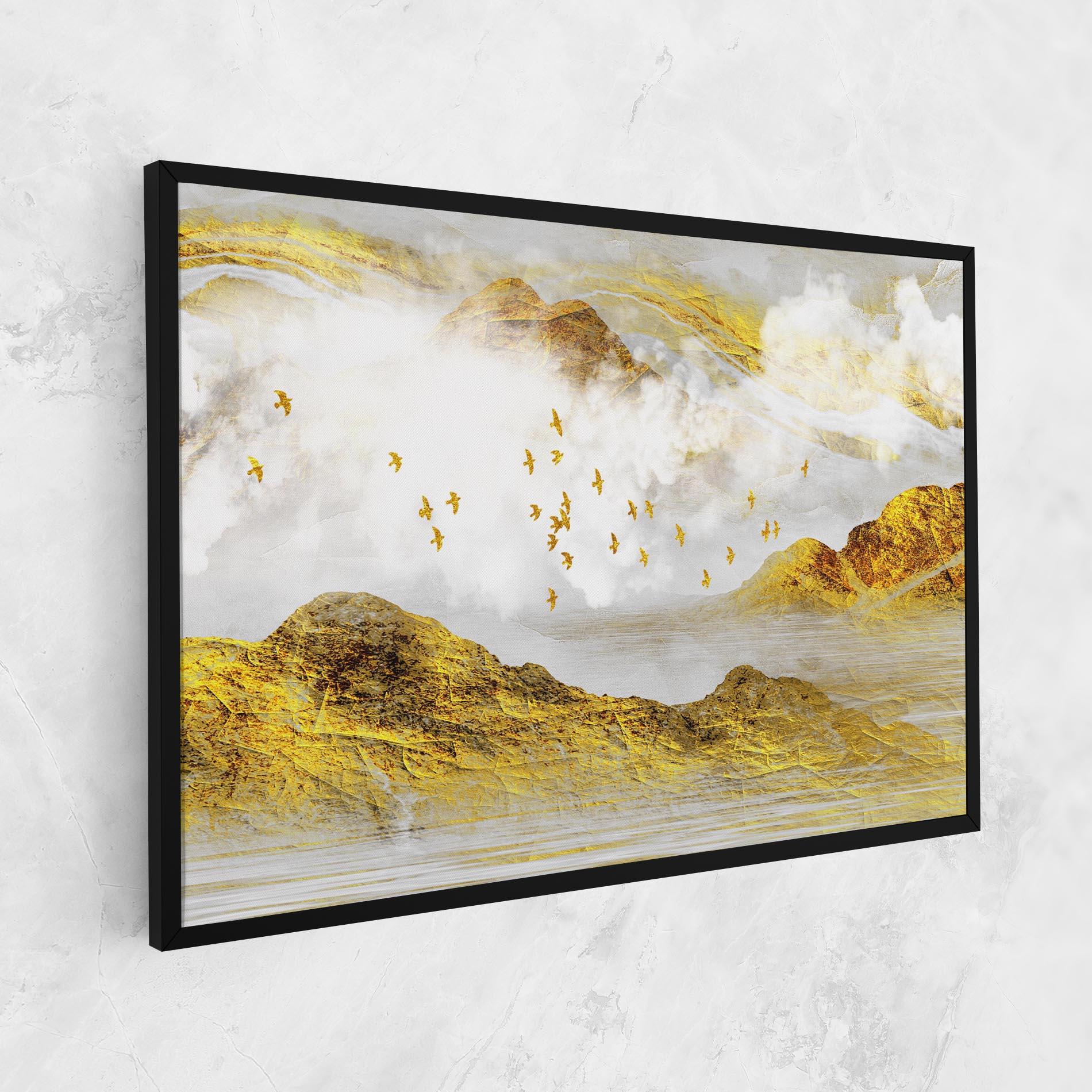 Vászonkép Gold Mountains Abstract mockup 1