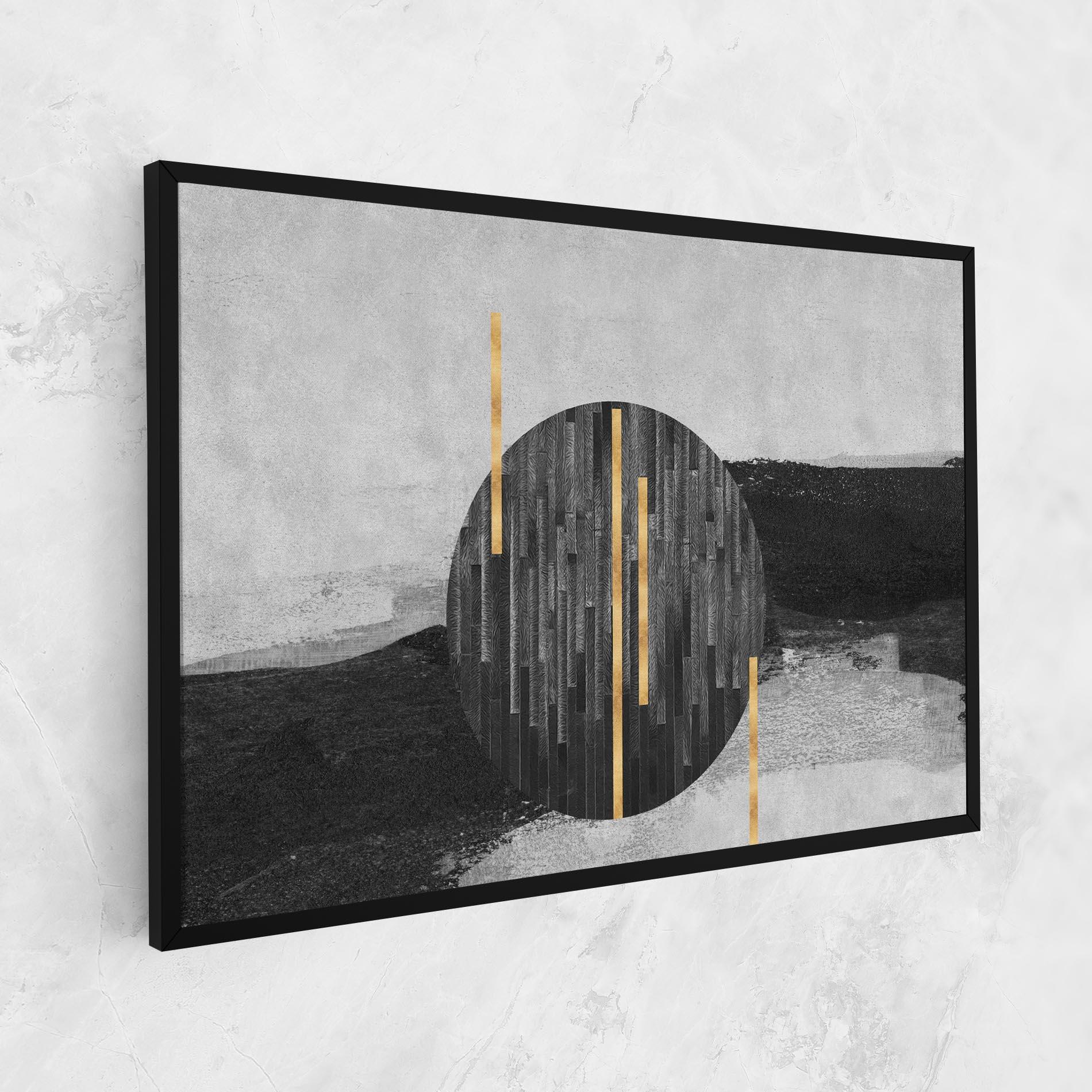 Vászonkép Modern Circle With Gold mockup 1