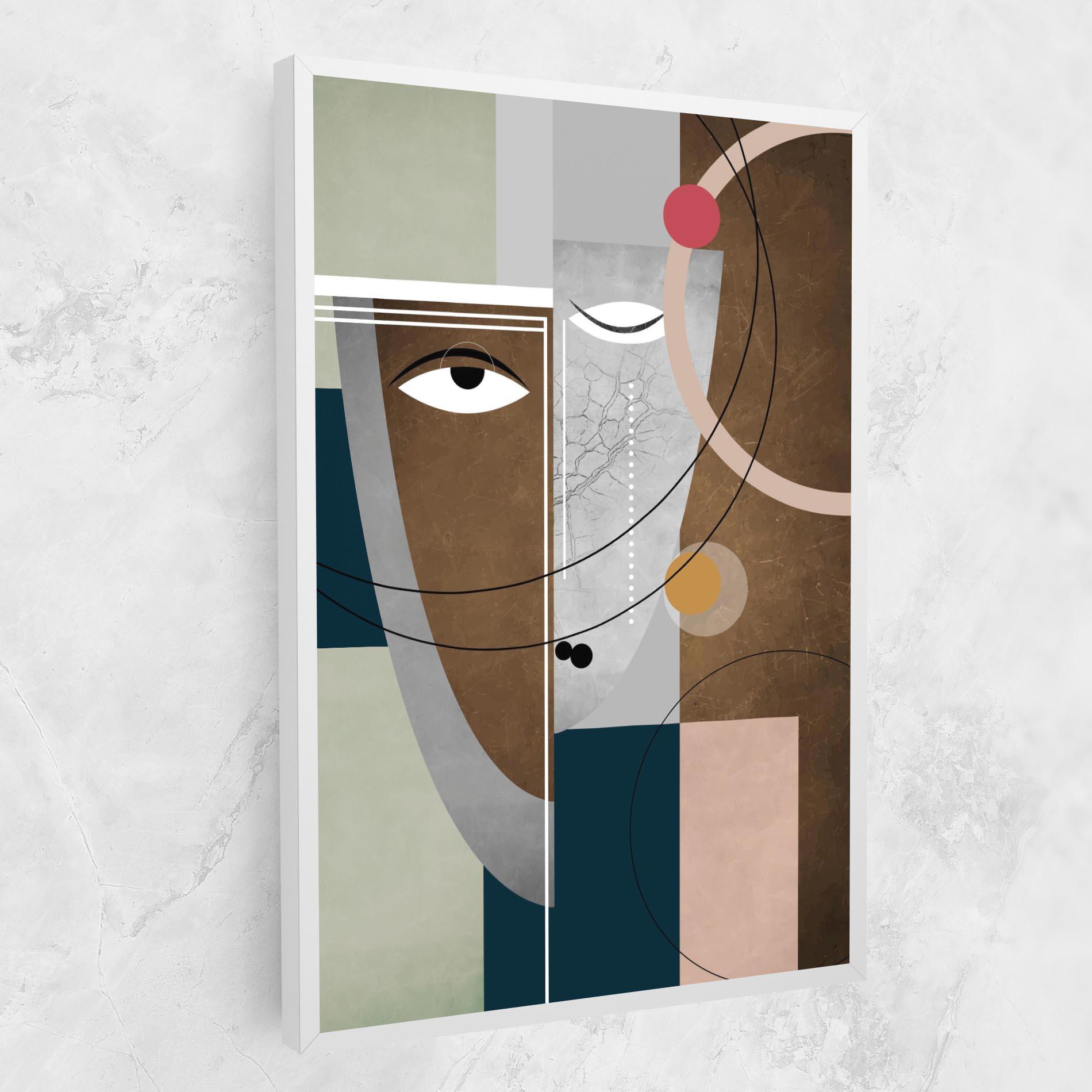 Vászonkép Abstract Brown Face mockup 1