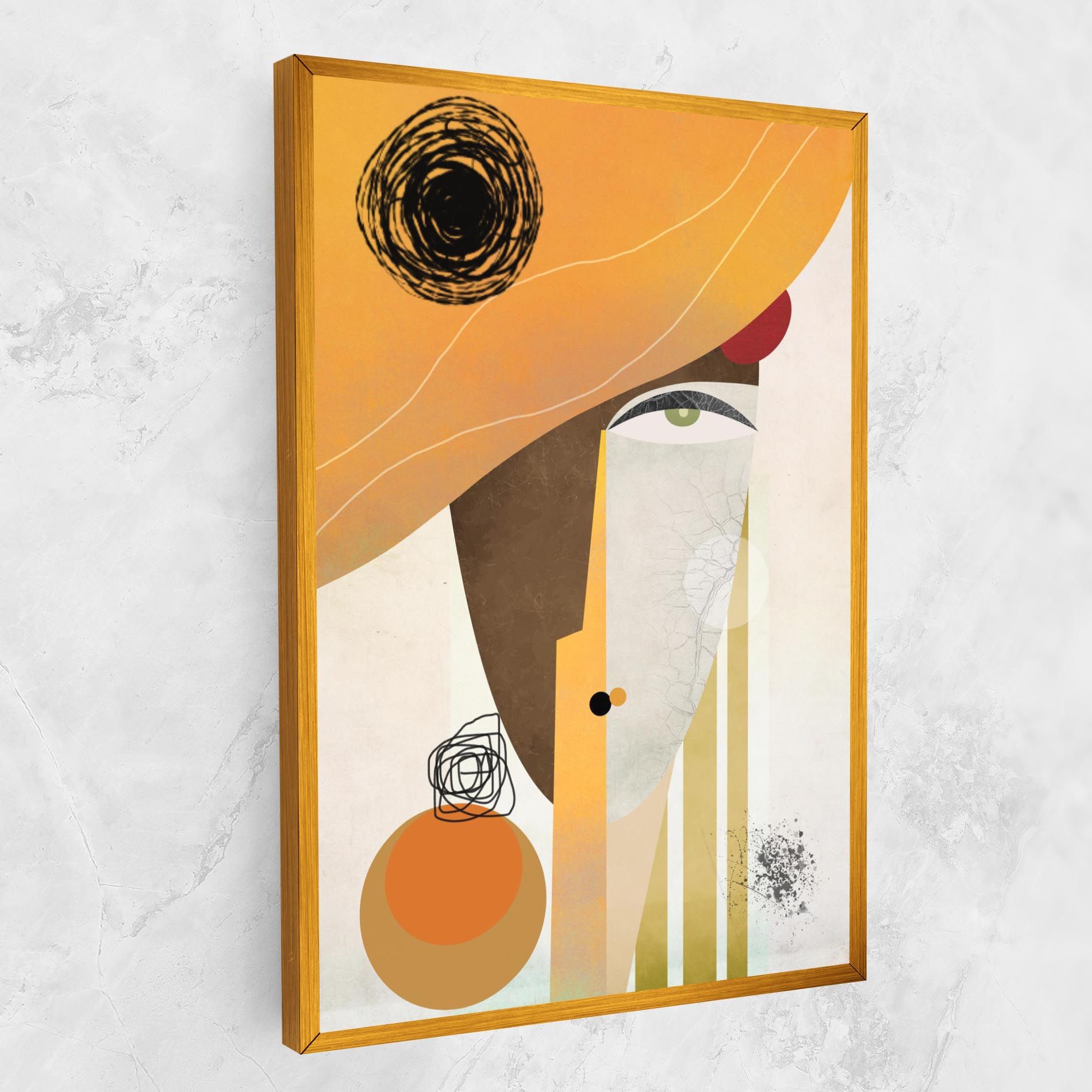 Abstract Orange Face mockup 1