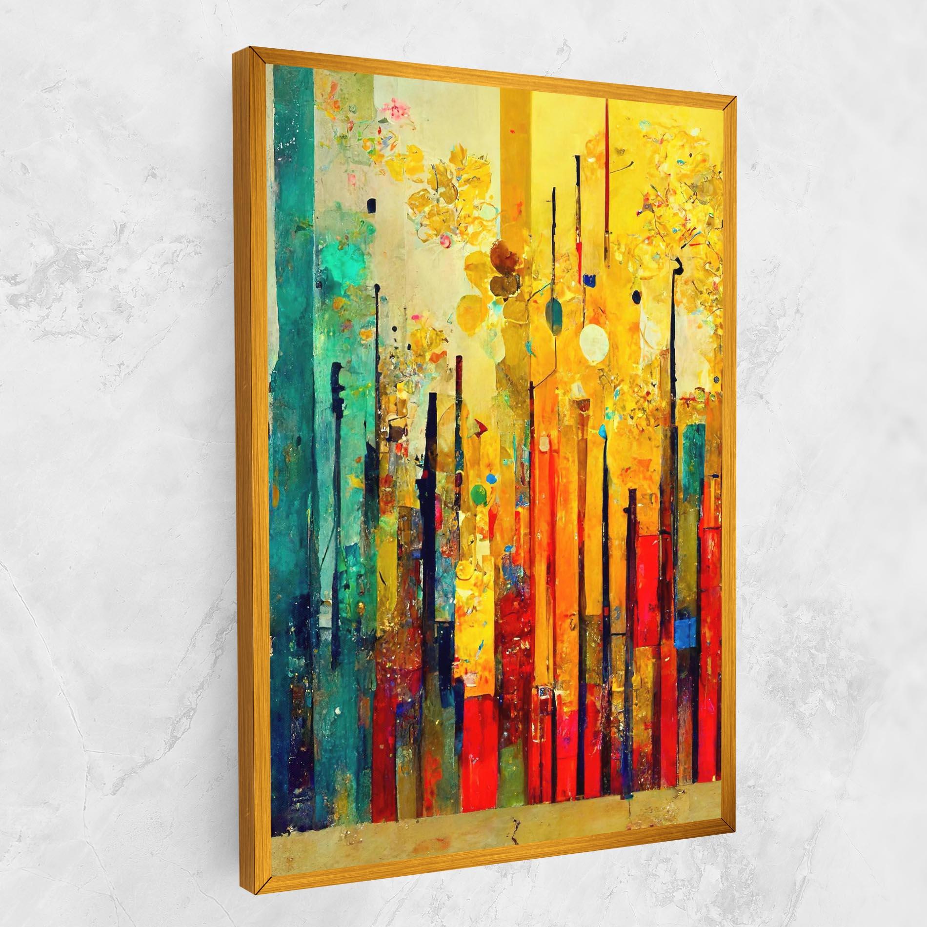 Vászonkép Black Lines On Yellow Light mockup 1