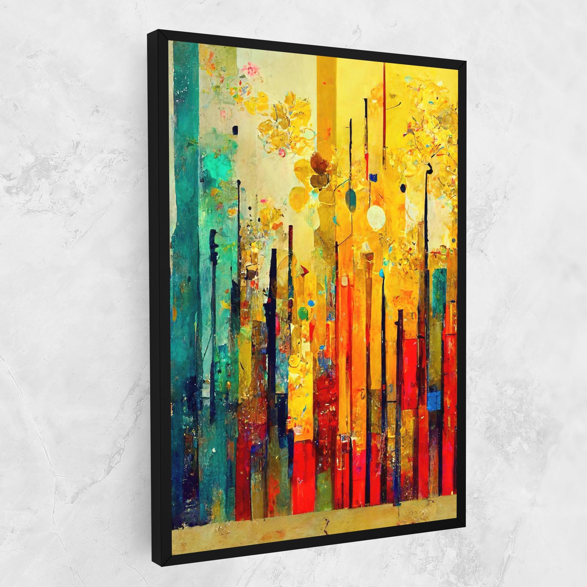 Vászonkép Black Lines On Yellow Light mockup 1